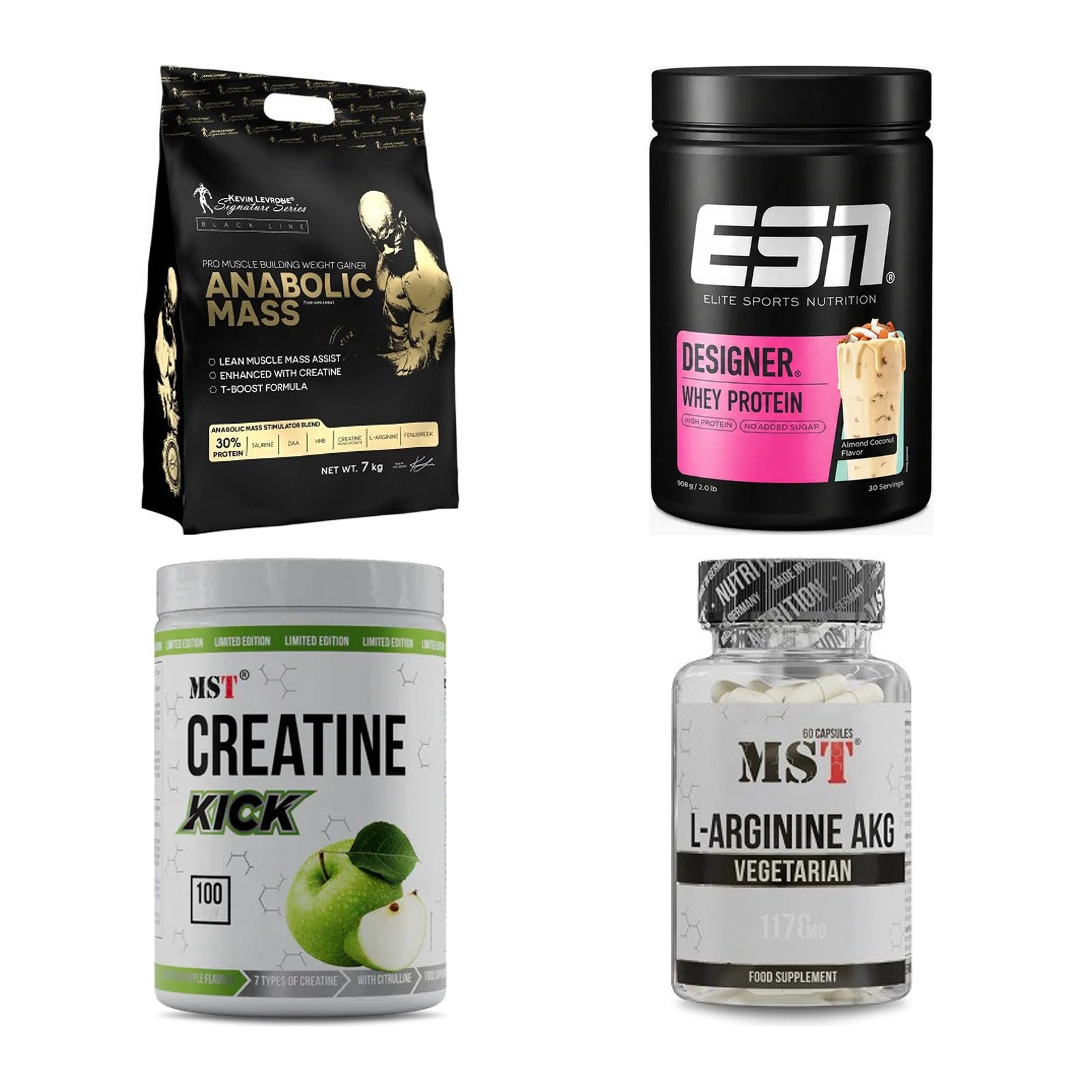 Masseaufbau für Fortgeschrittene: Kevin Levrone Anabolic + 3 weitere – alle enthaltenen Artikel