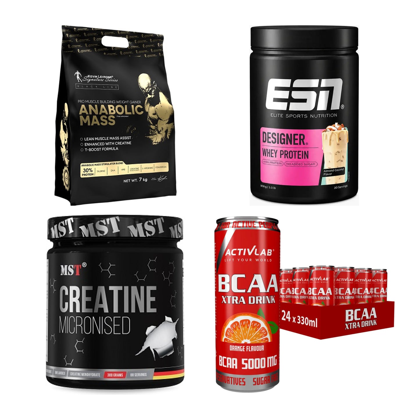 Masseaufbau für Fortgeschrittene: Kevin Levrone Anabolic + 3 weitere – alle enthaltenen Artikel