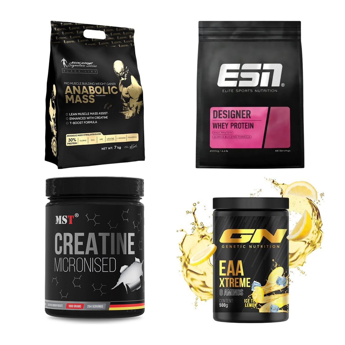 Masseaufbau für Fortgeschrittene: Kevin Levrone Anabolic + 3 weitere – alle enthaltenen Artikel