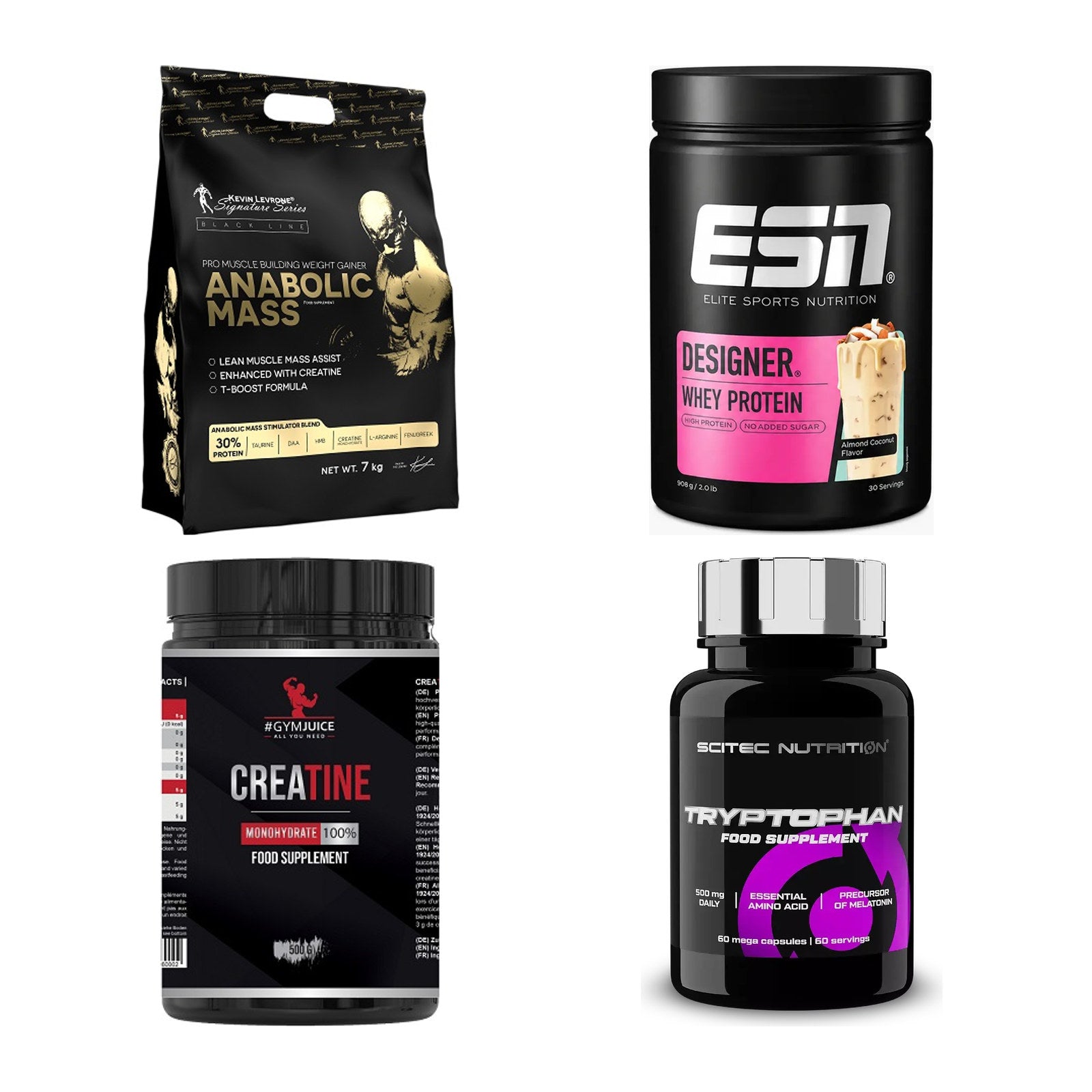 Masseaufbau für Fortgeschrittene: Kevin Levrone Anabolic + 3 weitere – alle enthaltenen Artikel