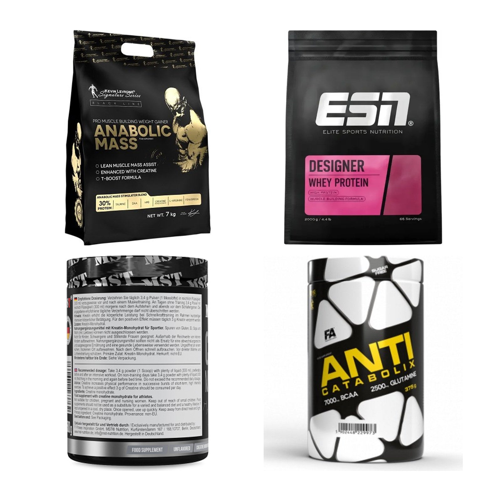 Masseaufbau für Fortgeschrittene: Kevin Levrone Anabolic + 3 weitere – alle enthaltenen Artikel