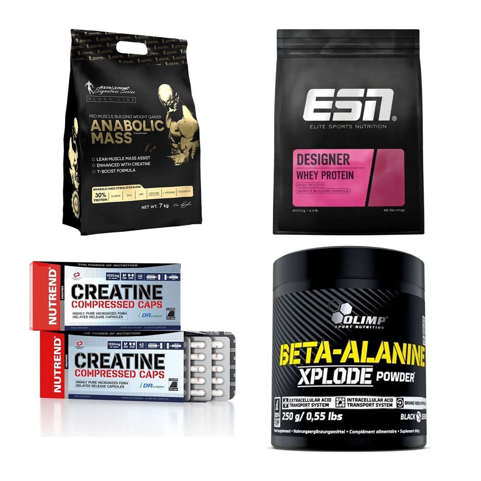 Masseaufbau für Fortgeschrittene: Kevin Levrone Anabolic + 3 weitere – alle enthaltenen Artikel