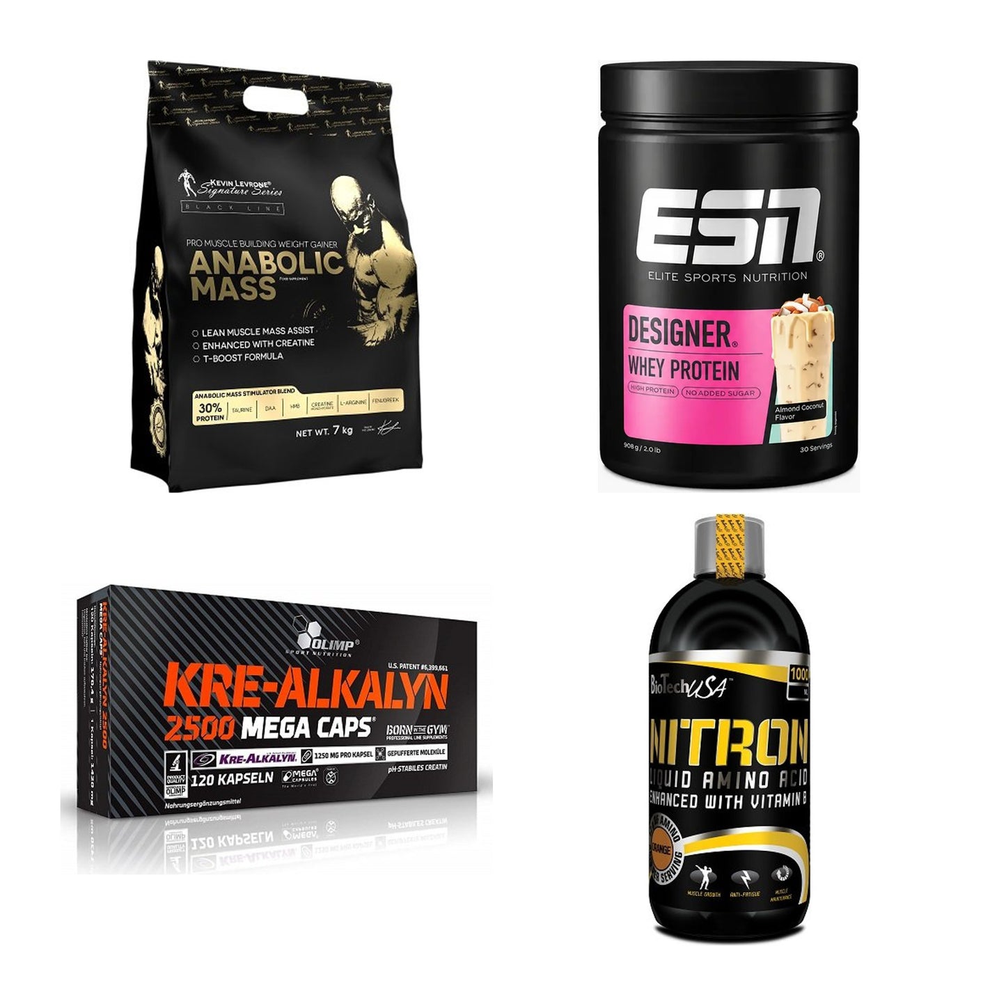Masseaufbau für Fortgeschrittene: Kevin Levrone Anabolic + 3 weitere – alle enthaltenen Artikel