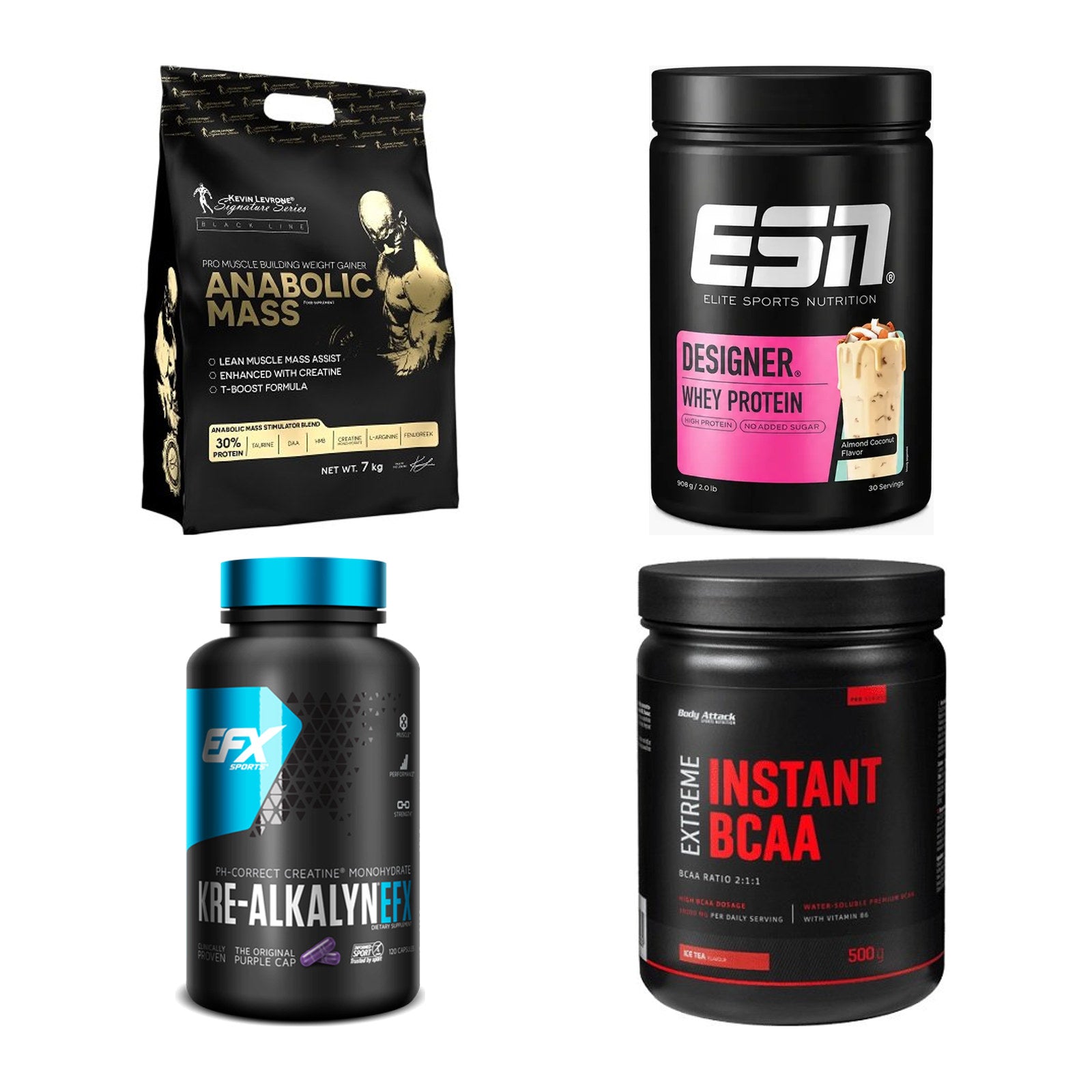 Masseaufbau für Fortgeschrittene: Kevin Levrone Anabolic + 3 weitere – alle enthaltenen Artikel