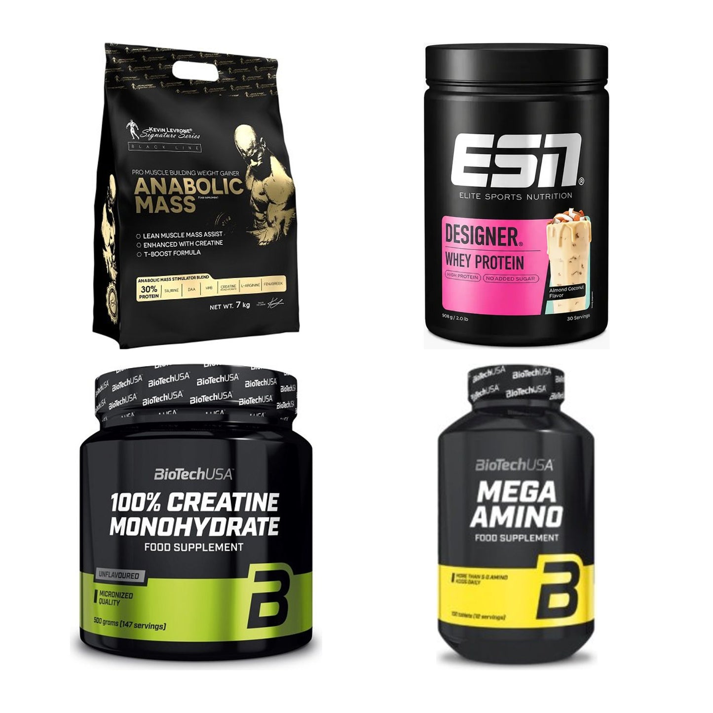 Masseaufbau für Fortgeschrittene: Kevin Levrone Anabolic + 3 weitere – alle enthaltenen Artikel