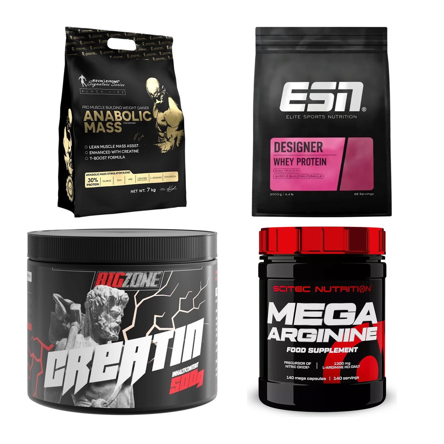 Masseaufbau für Fortgeschrittene: Kevin Levrone Anabolic + 3 weitere – alle enthaltenen Artikel