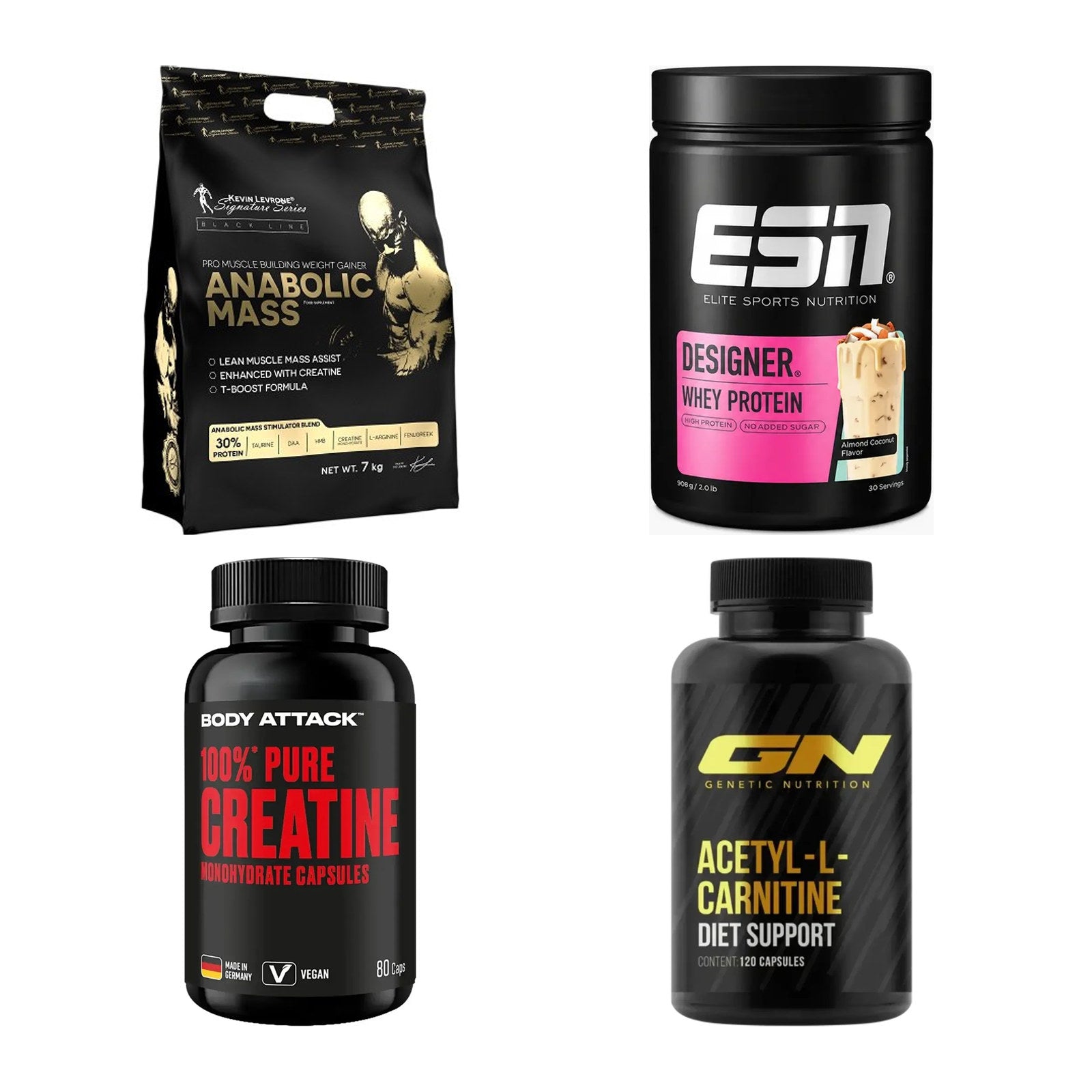 Masseaufbau für Fortgeschrittene: Kevin Levrone Anabolic + 3 weitere – alle enthaltenen Artikel