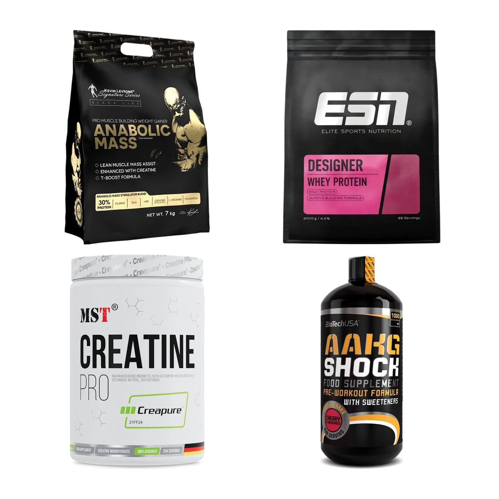 Masseaufbau für Fortgeschrittene: Kevin Levrone Anabolic + 3 weitere – alle enthaltenen Artikel