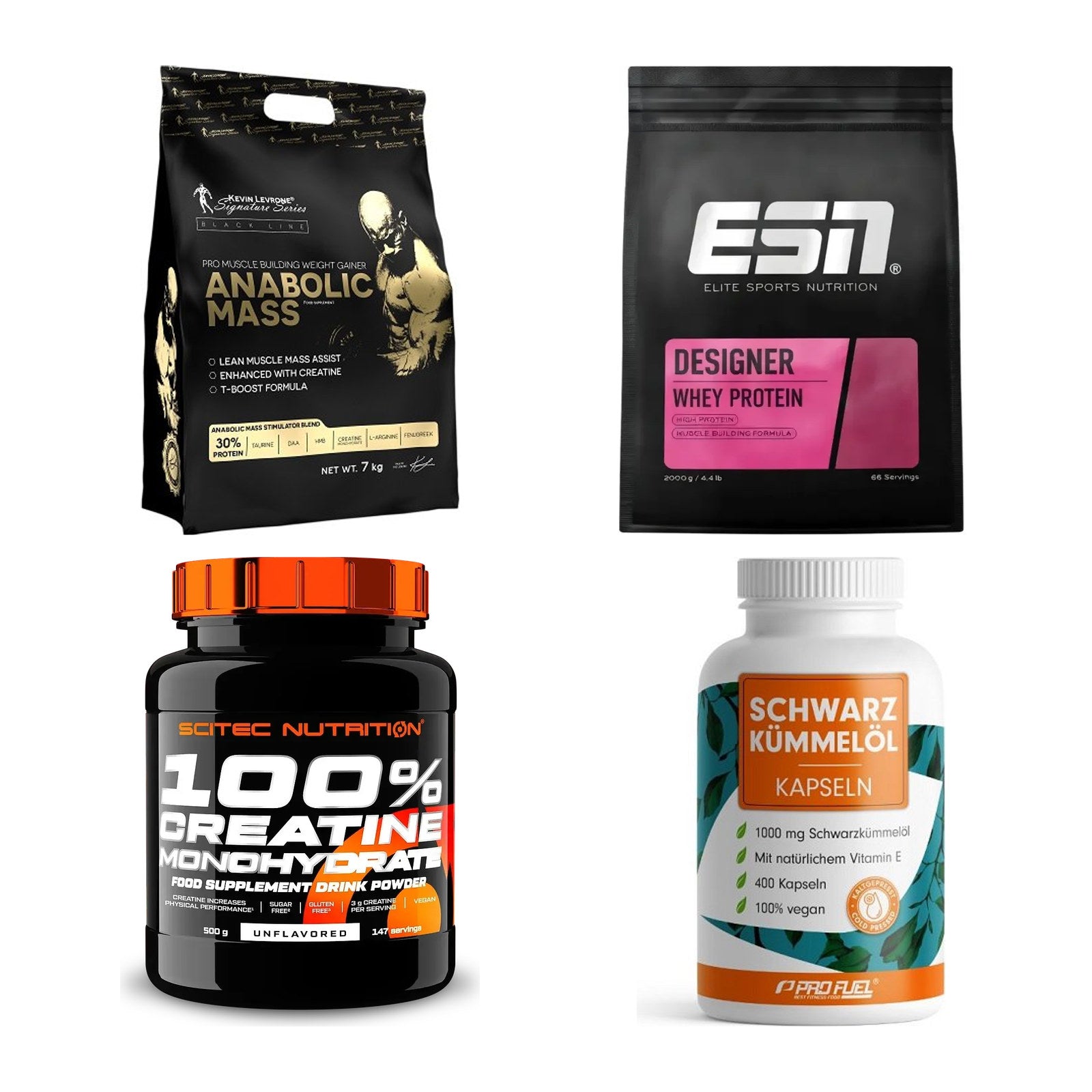 Masseaufbau für Fortgeschrittene: Kevin Levrone Anabolic + 3 weitere – alle enthaltenen Artikel