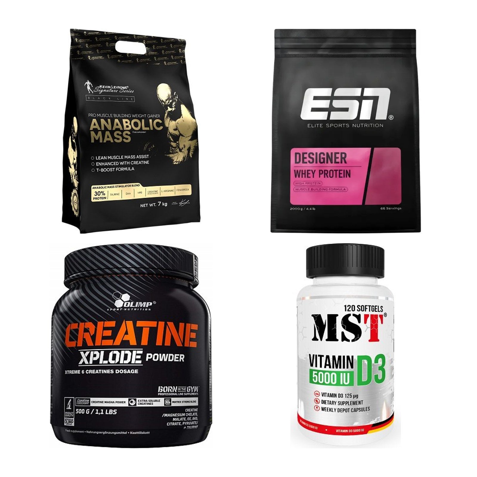 Masseaufbau für Fortgeschrittene: Kevin Levrone Anabolic + 3 weitere – alle enthaltenen Artikel