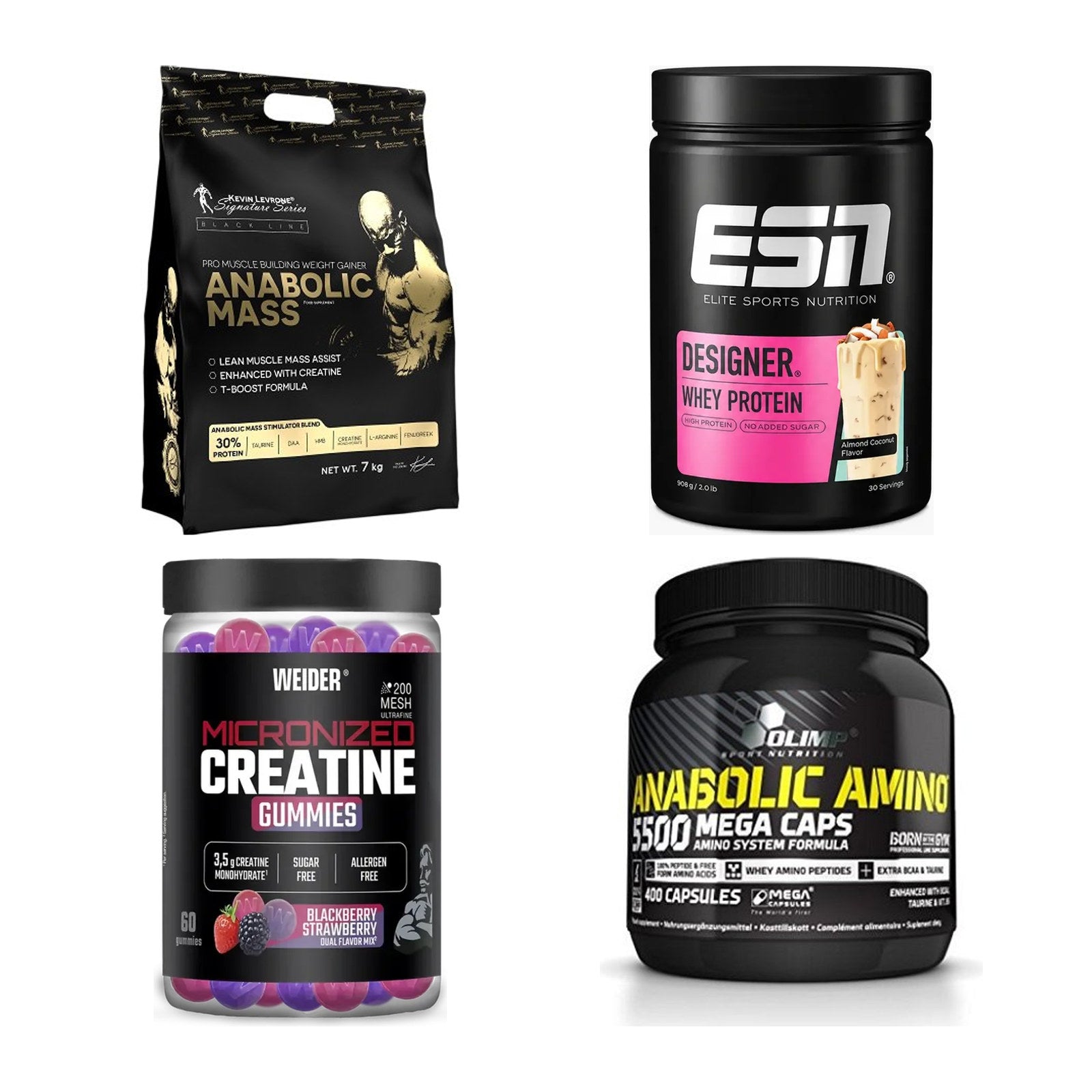 Masseaufbau für Fortgeschrittene: Kevin Levrone Anabolic + 3 weitere – alle enthaltenen Artikel