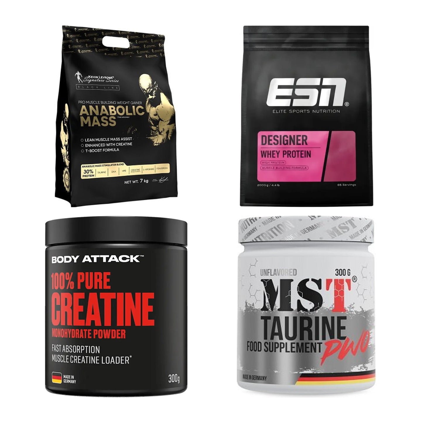 Masseaufbau für Fortgeschrittene: Kevin Levrone Anabolic + 3 weitere – alle enthaltenen Artikel