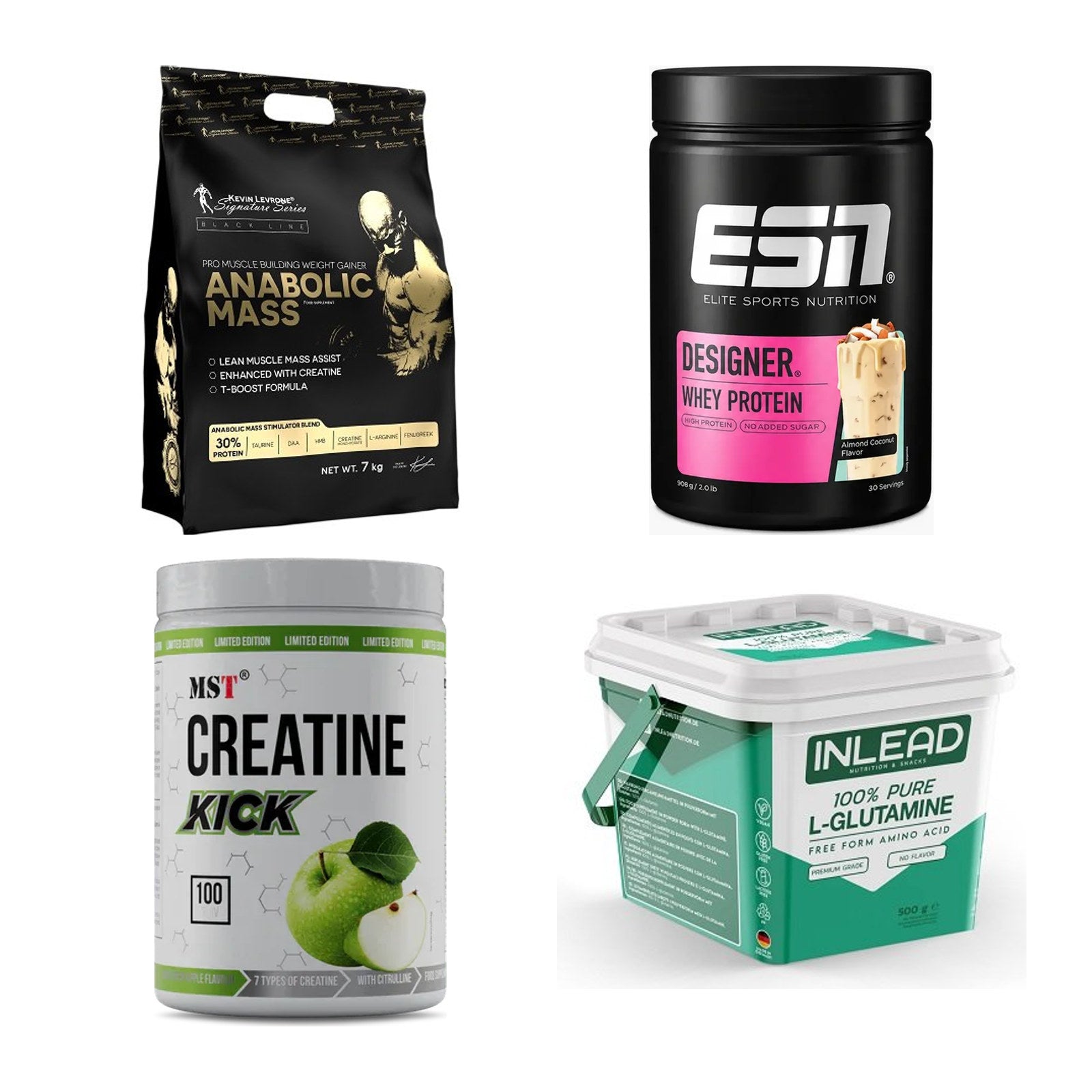 Masseaufbau für Fortgeschrittene: Kevin Levrone Anabolic + 3 weitere – alle enthaltenen Artikel