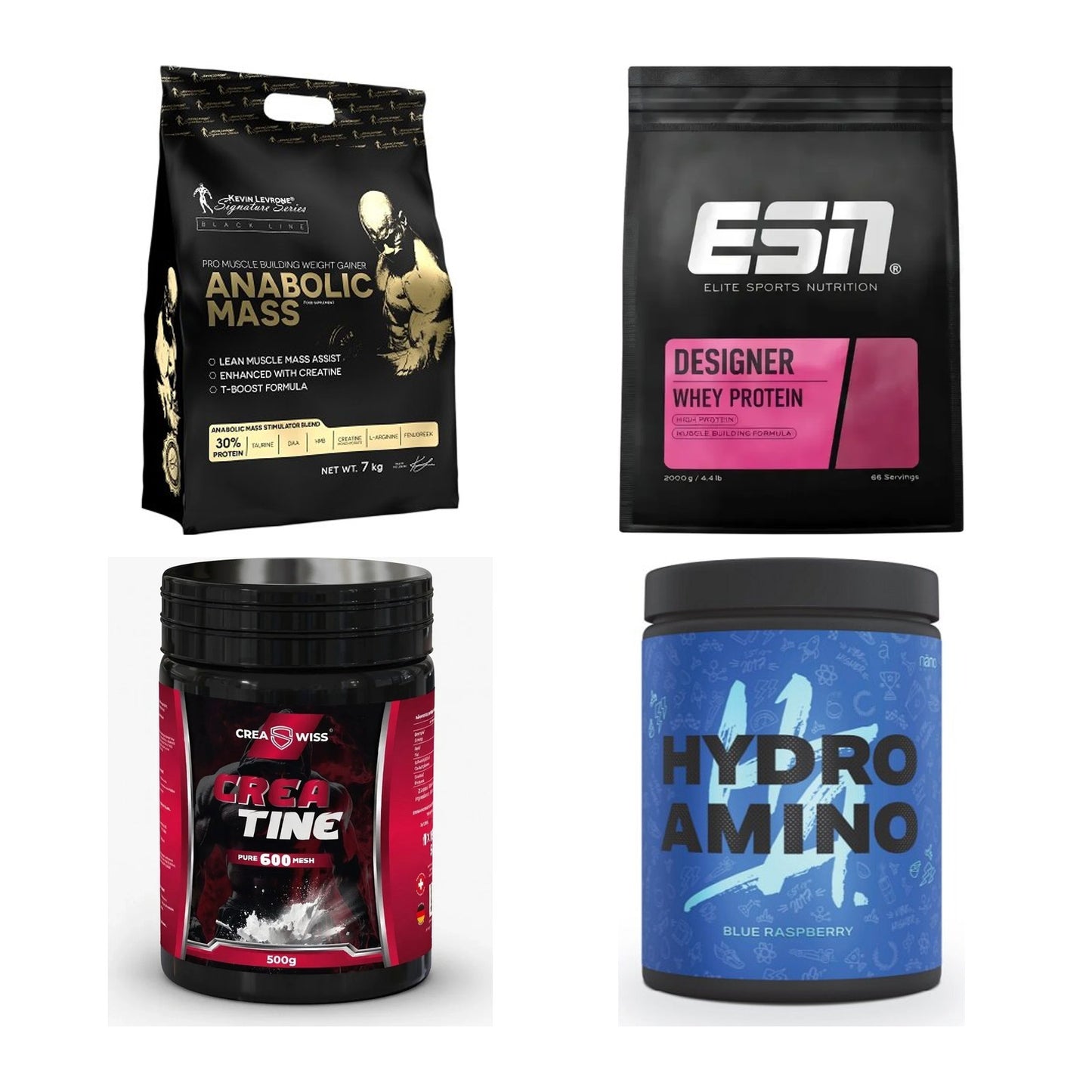 Masseaufbau für Fortgeschrittene: Kevin Levrone Anabolic + 3 weitere – alle enthaltenen Artikel