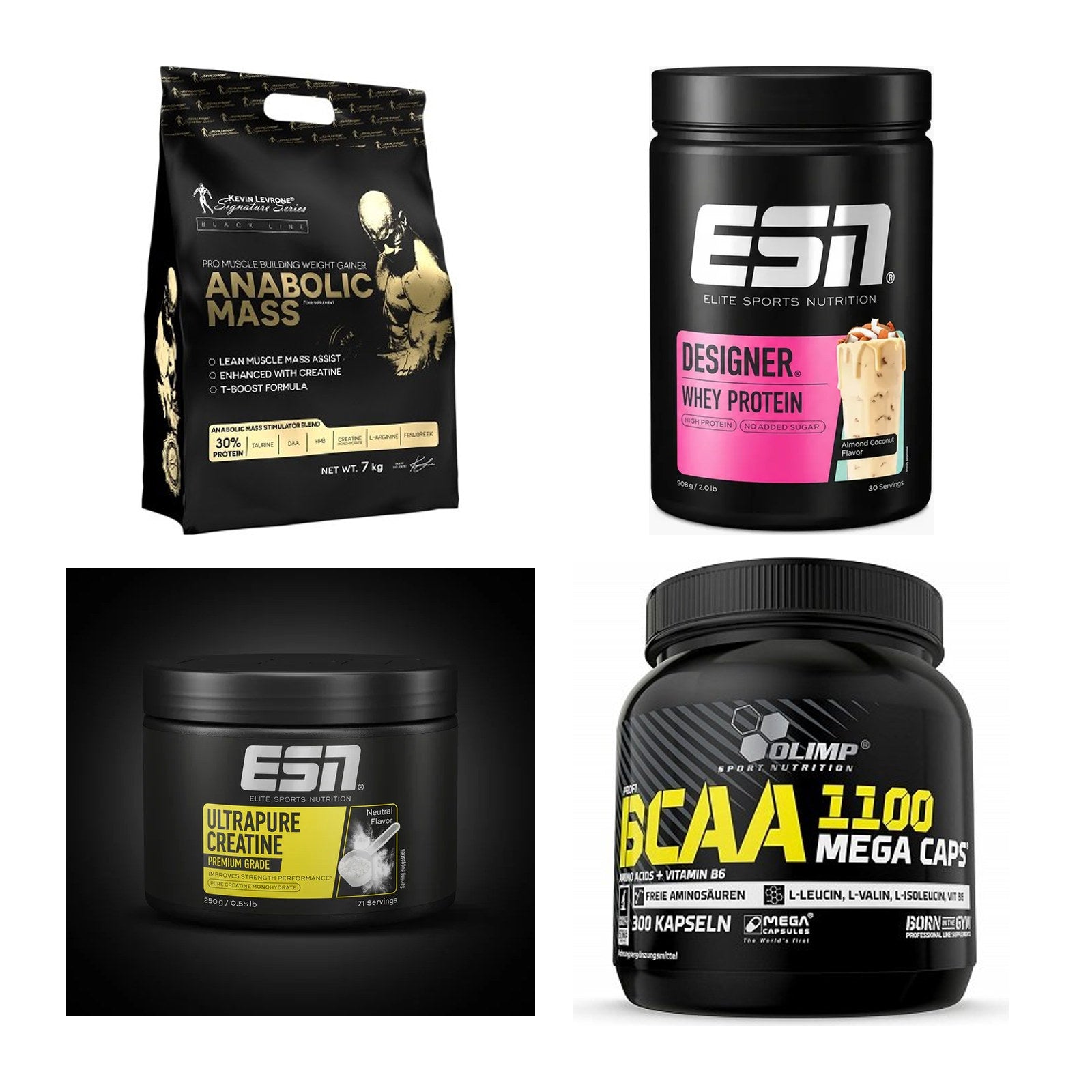 Masseaufbau für Fortgeschrittene: Kevin Levrone Anabolic + 3 weitere – alle enthaltenen Artikel