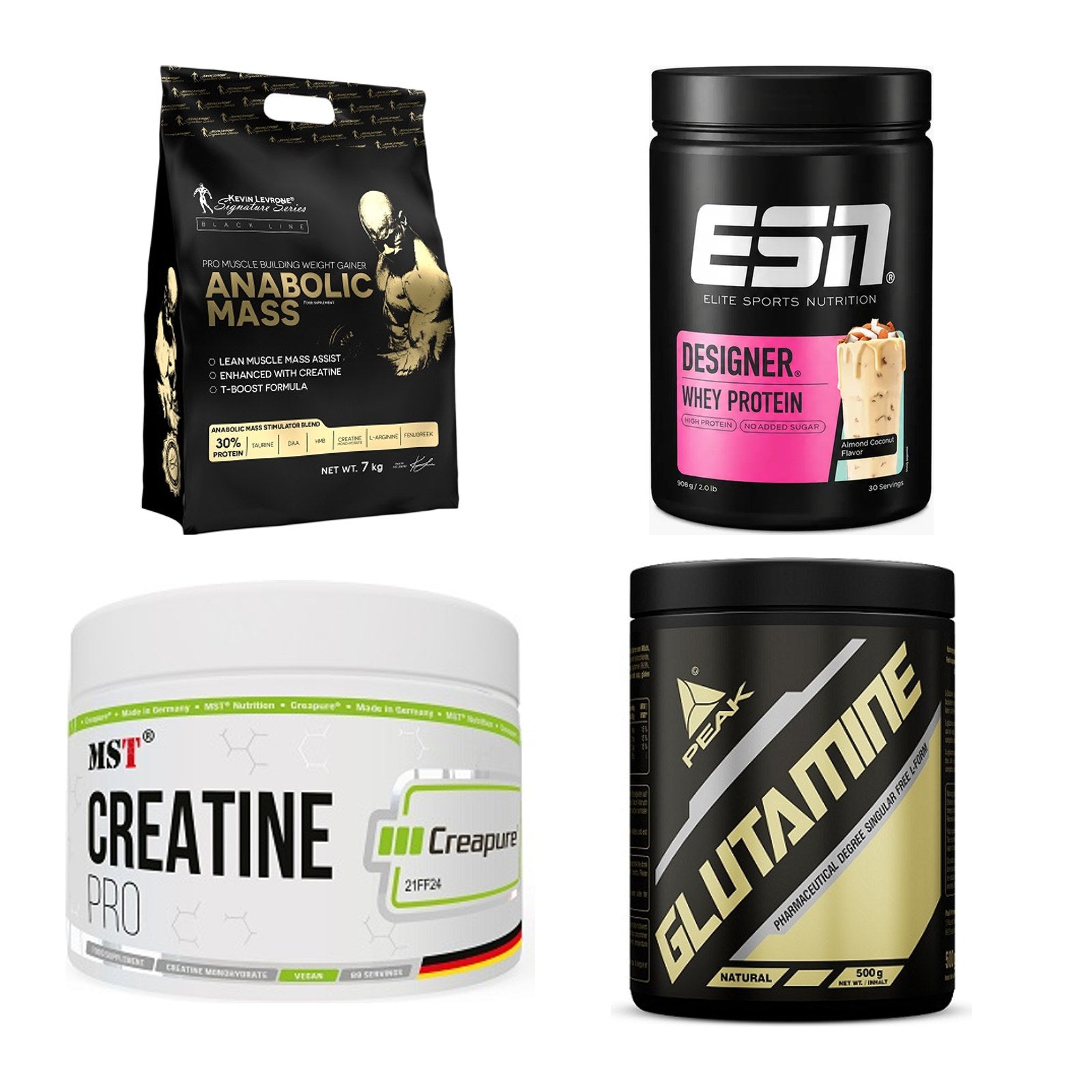 Masseaufbau für Fortgeschrittene: Kevin Levrone Anabolic + 3 weitere – alle enthaltenen Artikel