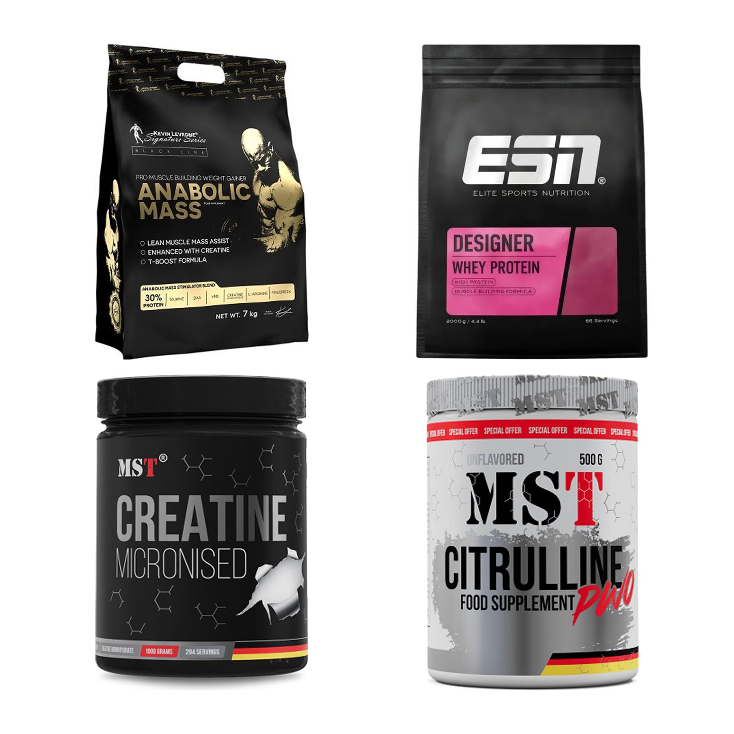 Masseaufbau für Fortgeschrittene: Kevin Levrone Anabolic + 3 weitere – alle enthaltenen Artikel