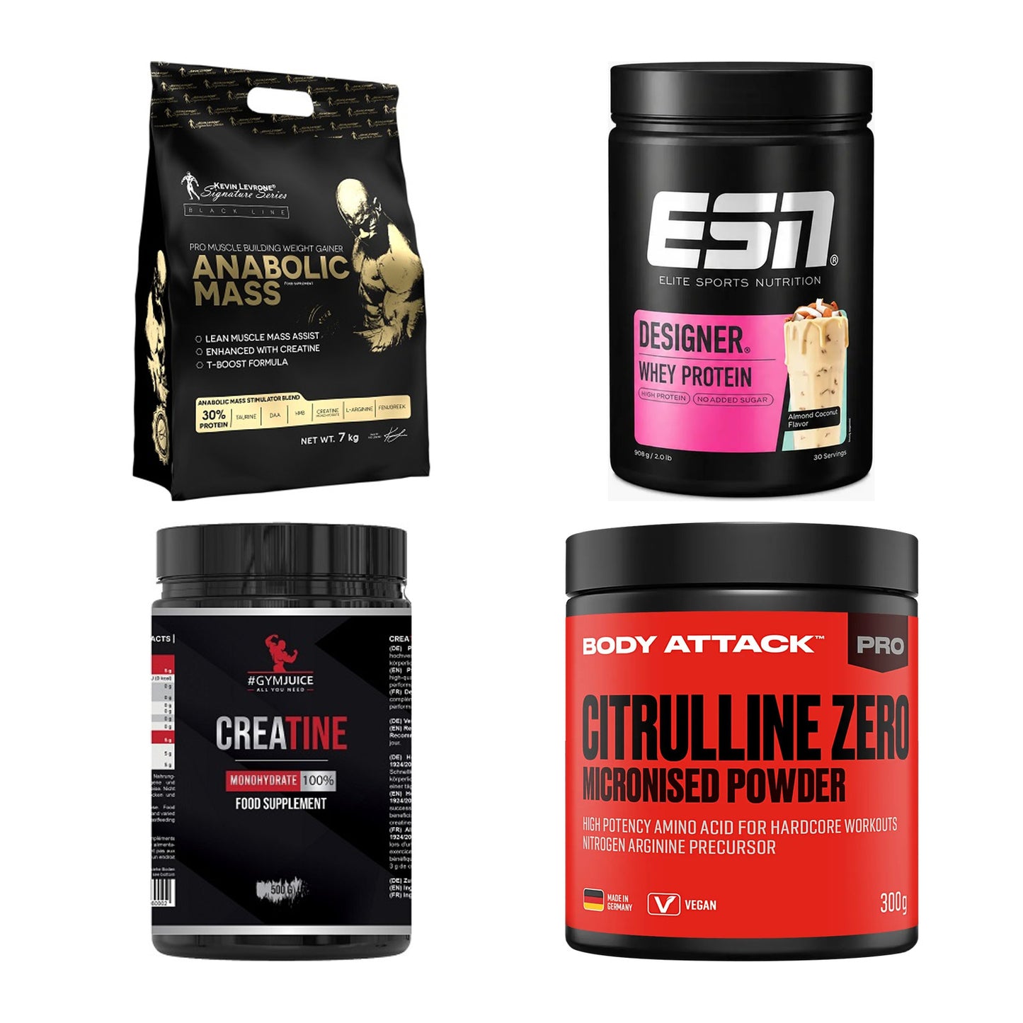 Masseaufbau für Fortgeschrittene: Kevin Levrone Anabolic + 3 weitere – alle enthaltenen Artikel