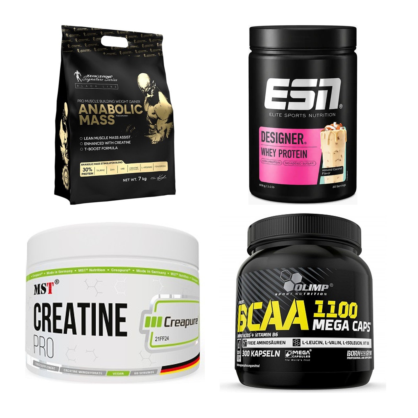 Masseaufbau für Fortgeschrittene: Kevin Levrone Anabolic + 3 weitere – alle enthaltenen Artikel