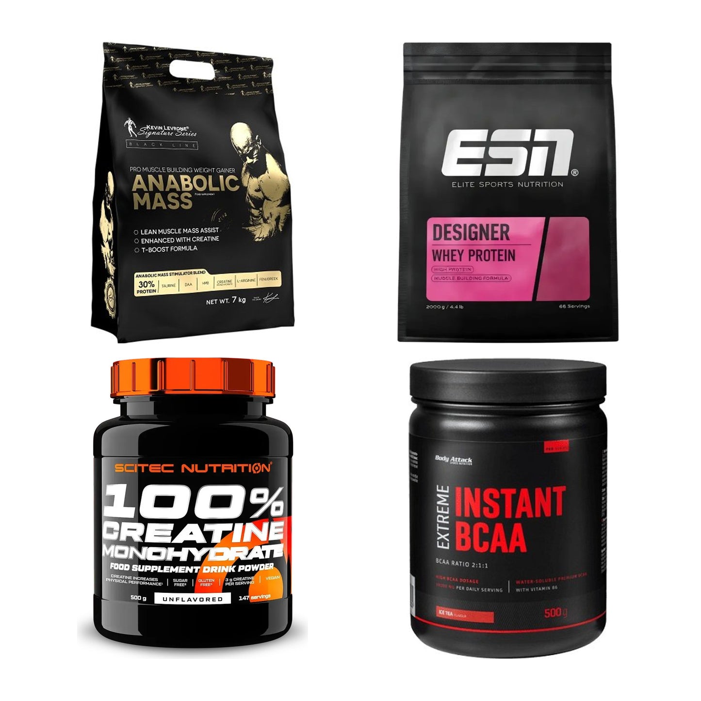 Masseaufbau für Fortgeschrittene: Kevin Levrone Anabolic + 3 weitere – alle enthaltenen Artikel