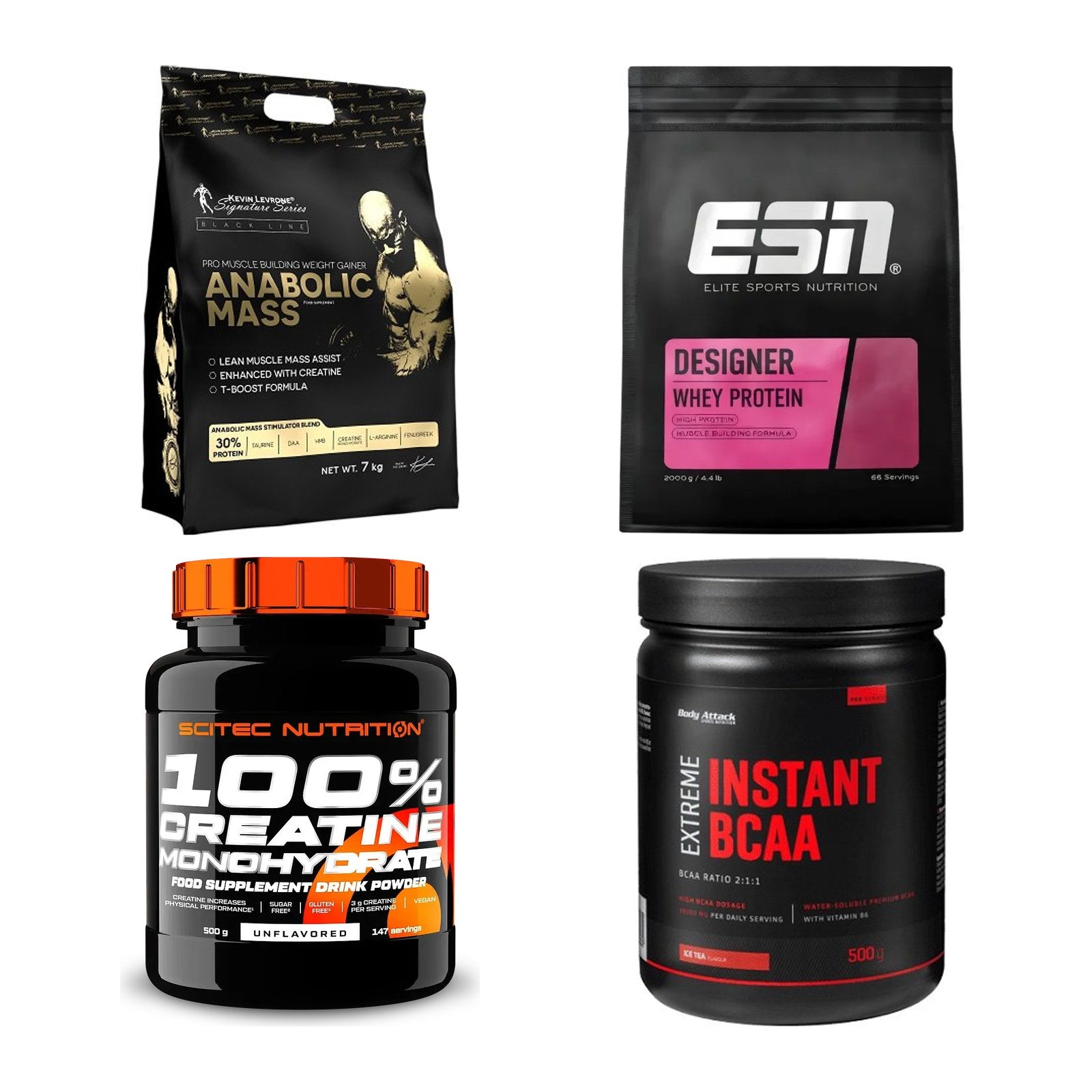 Masseaufbau für Fortgeschrittene: Kevin Levrone Anabolic + 3 weitere – alle enthaltenen Artikel