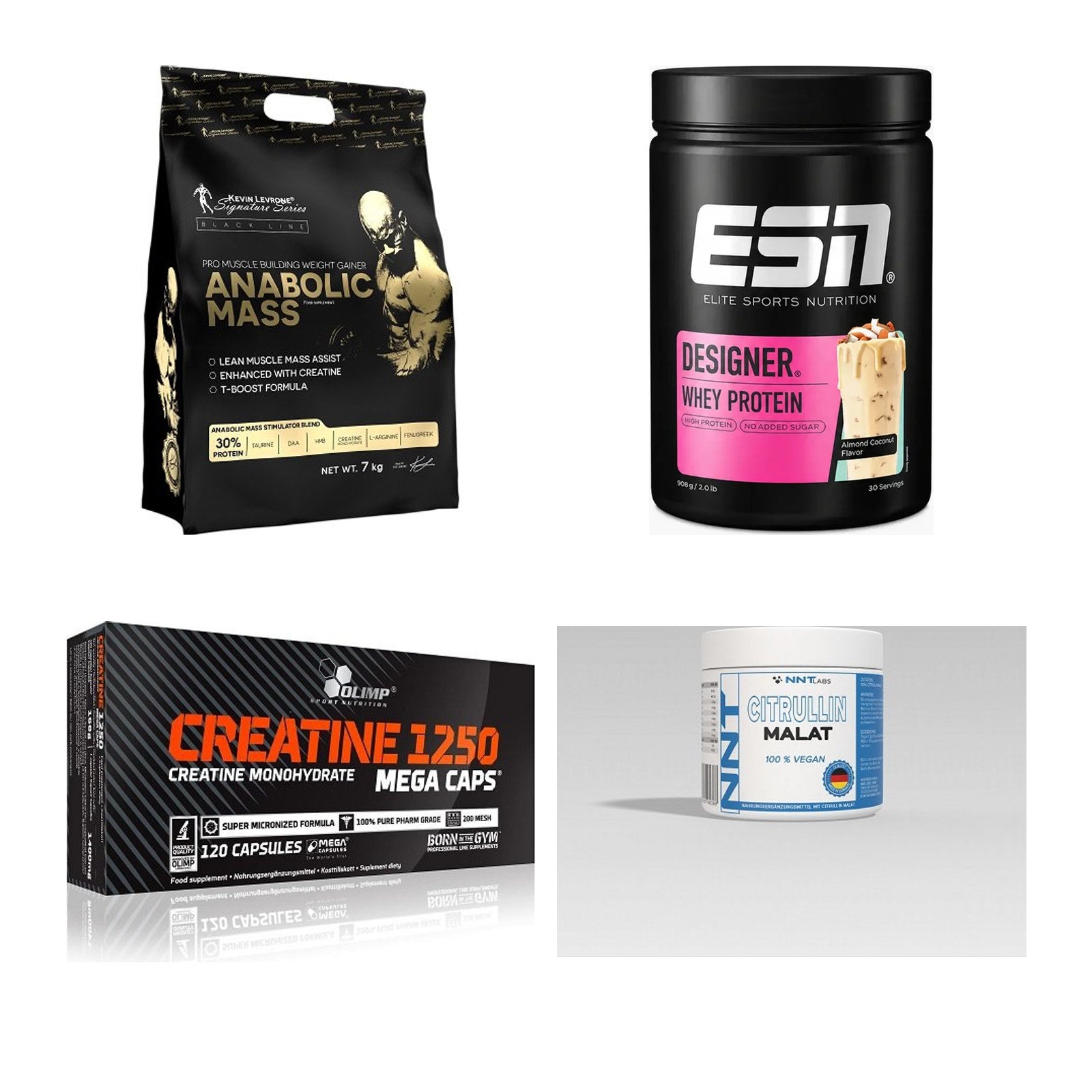 Masseaufbau für Fortgeschrittene: Kevin Levrone Anabolic + 3 weitere – alle enthaltenen Artikel