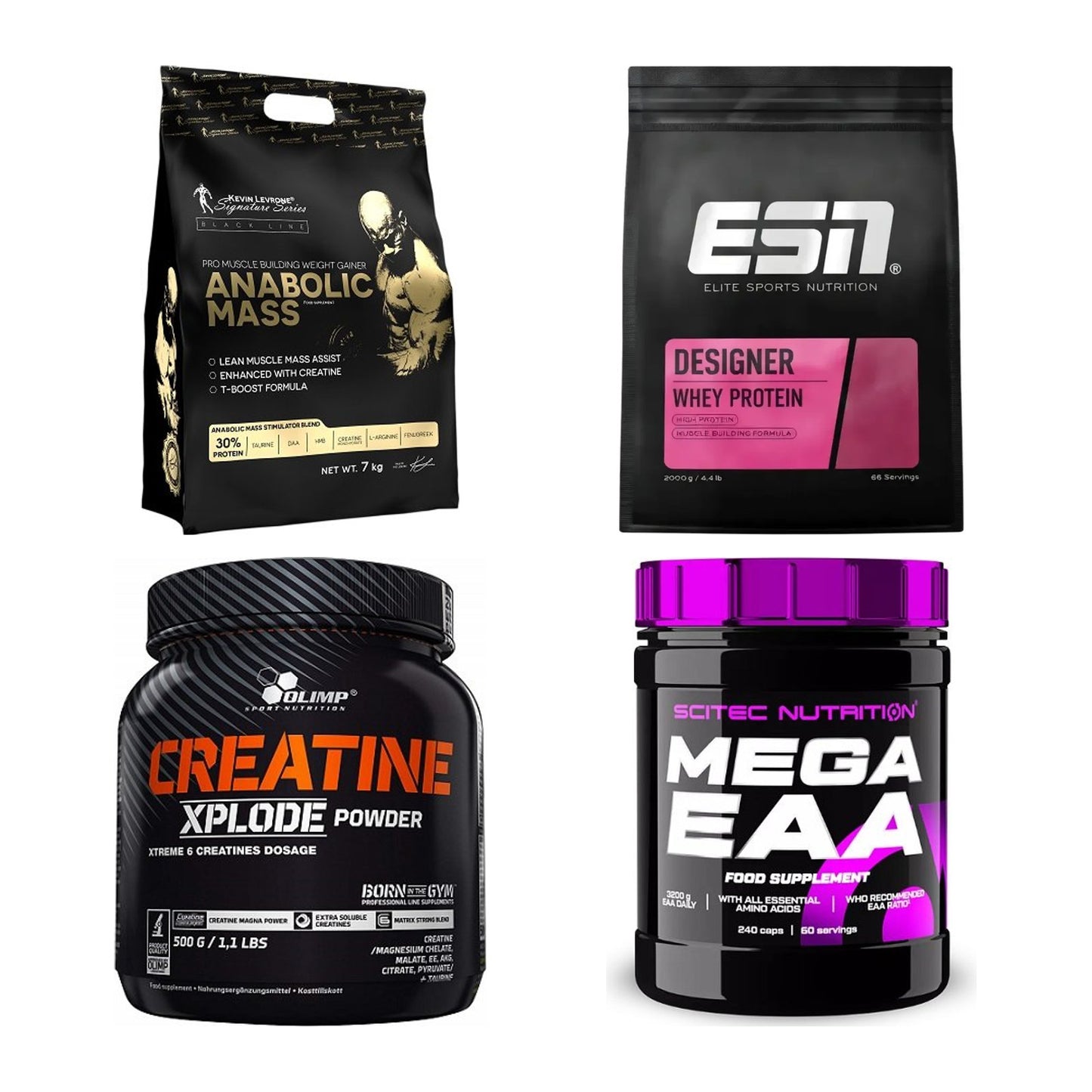 Masseaufbau für Fortgeschrittene: Kevin Levrone Anabolic + 3 weitere – alle enthaltenen Artikel