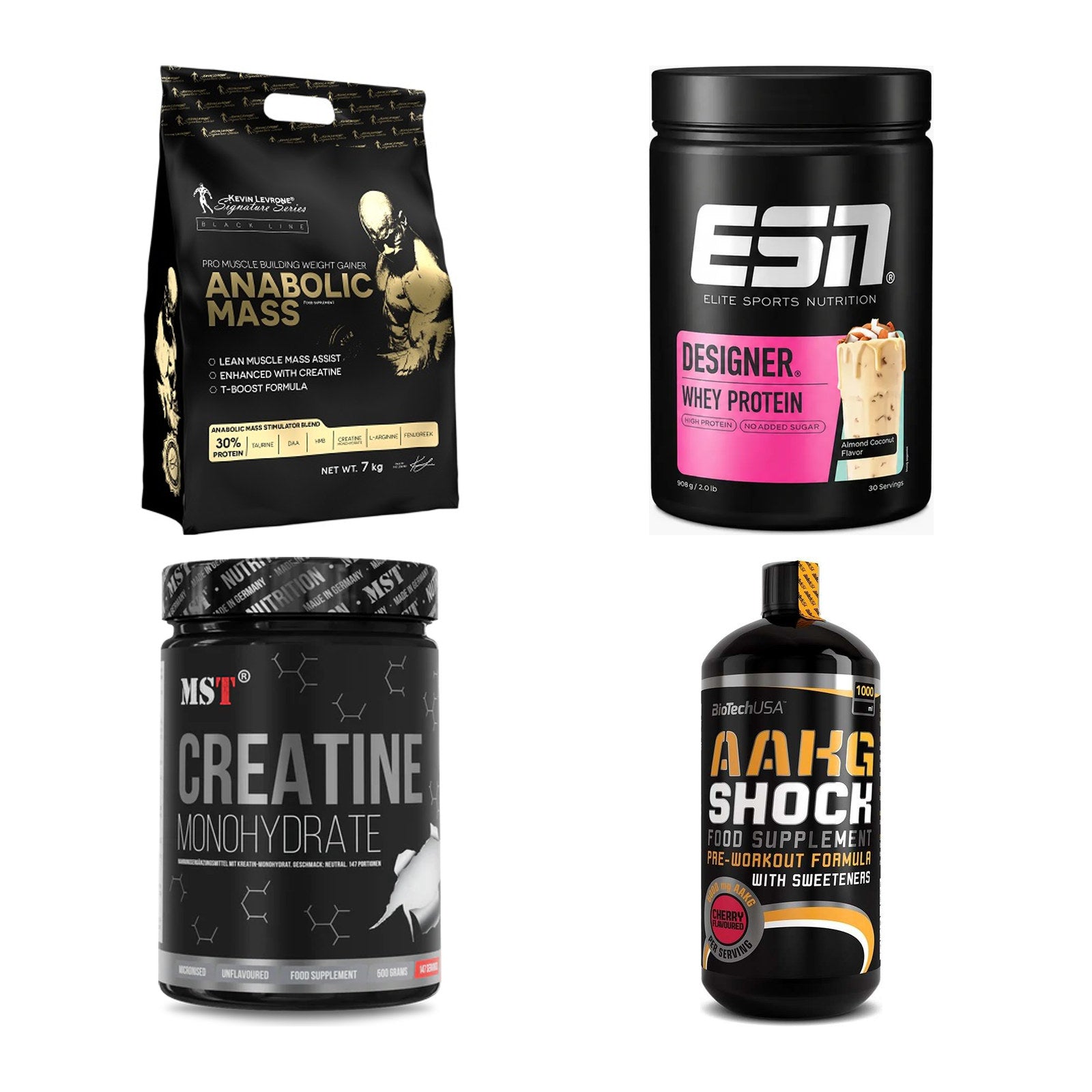 Masseaufbau für Fortgeschrittene: Kevin Levrone Anabolic + 3 weitere – alle enthaltenen Artikel