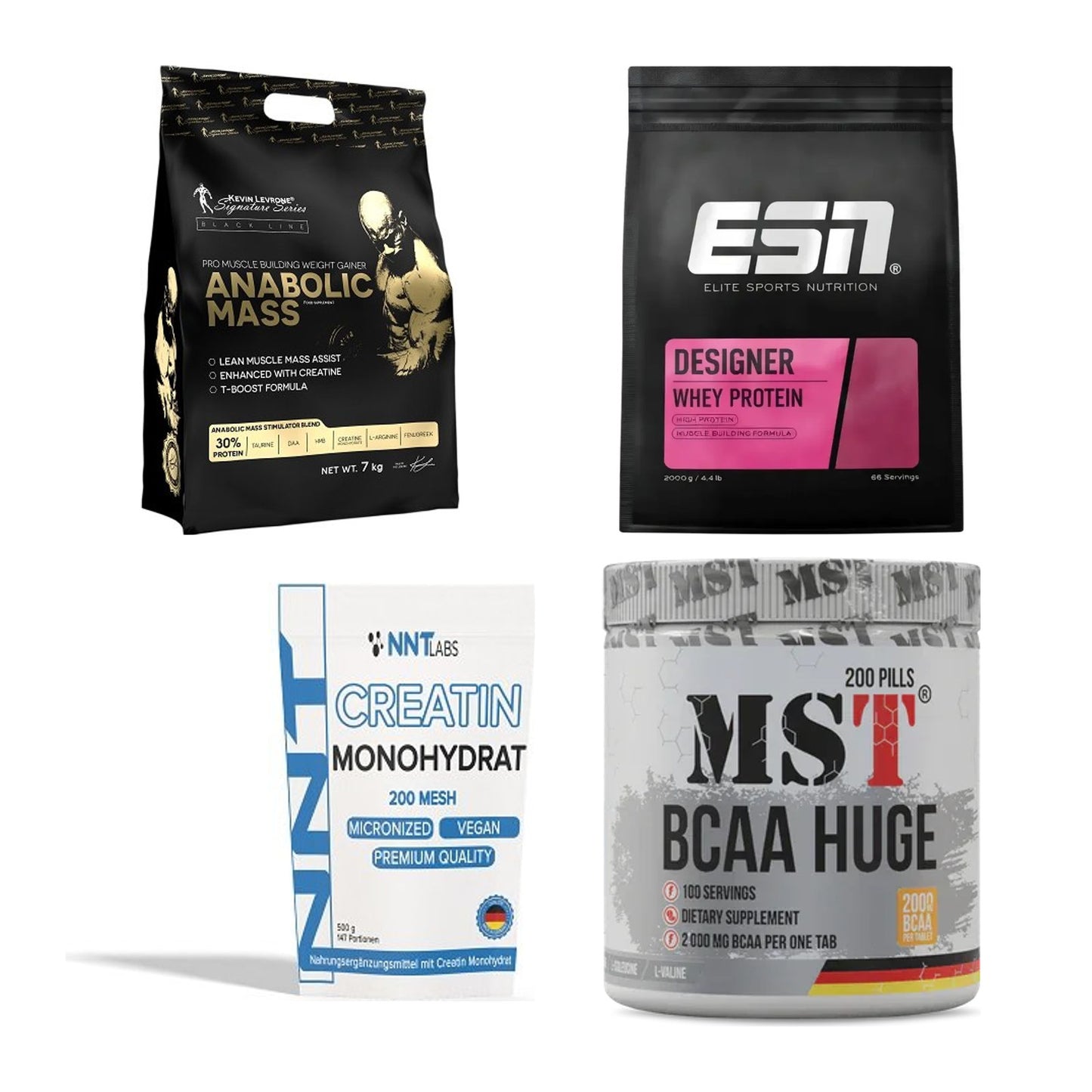 Masseaufbau für Fortgeschrittene: Kevin Levrone Anabolic + 3 weitere – alle enthaltenen Artikel