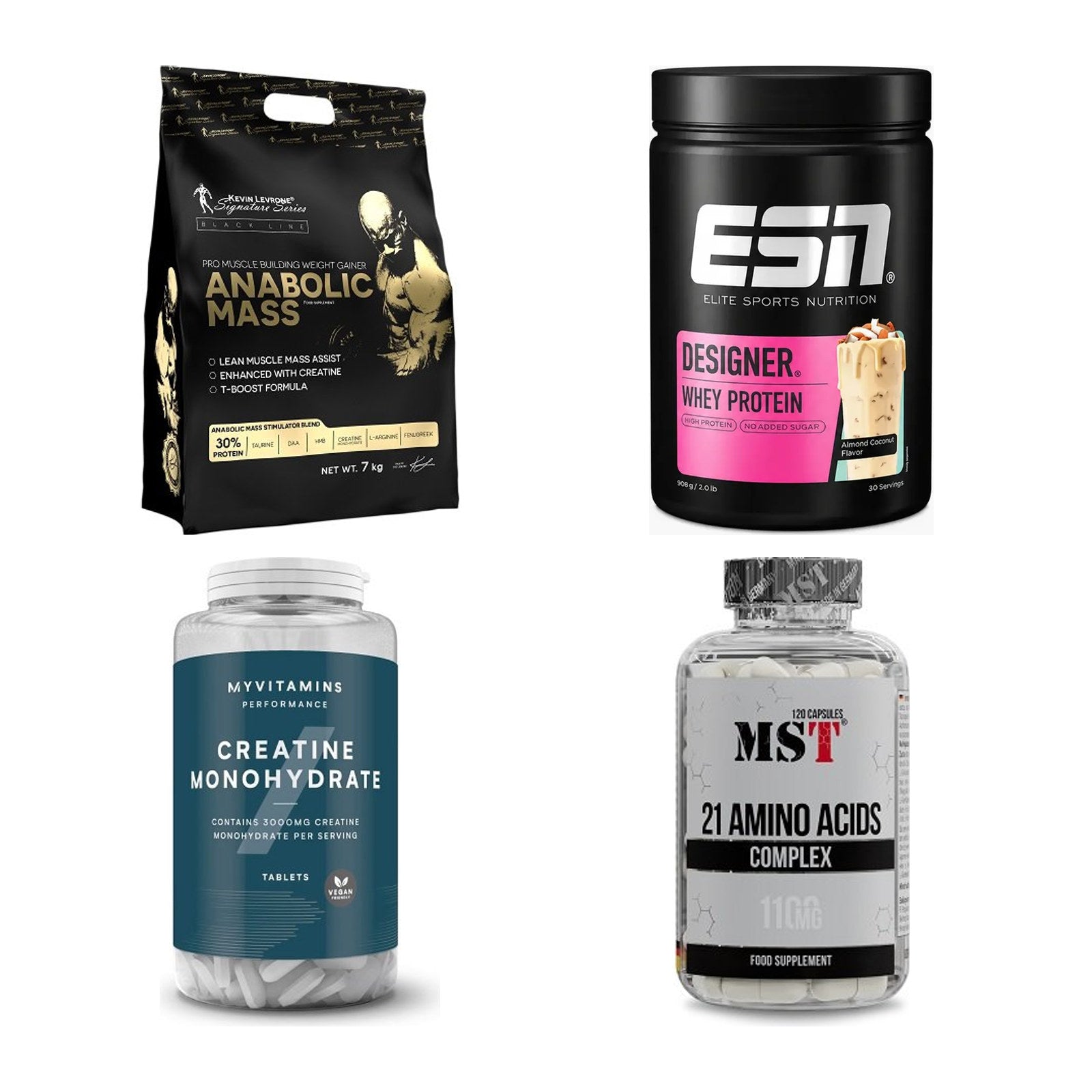 Masseaufbau für Fortgeschrittene: Kevin Levrone Anabolic + 3 weitere – alle enthaltenen Artikel