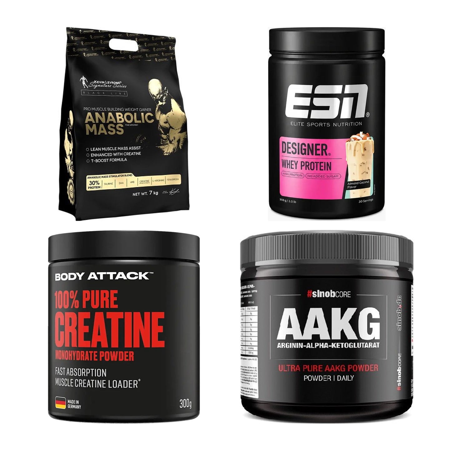 Masseaufbau für Fortgeschrittene: Kevin Levrone Anabolic + 3 weitere – alle enthaltenen Artikel