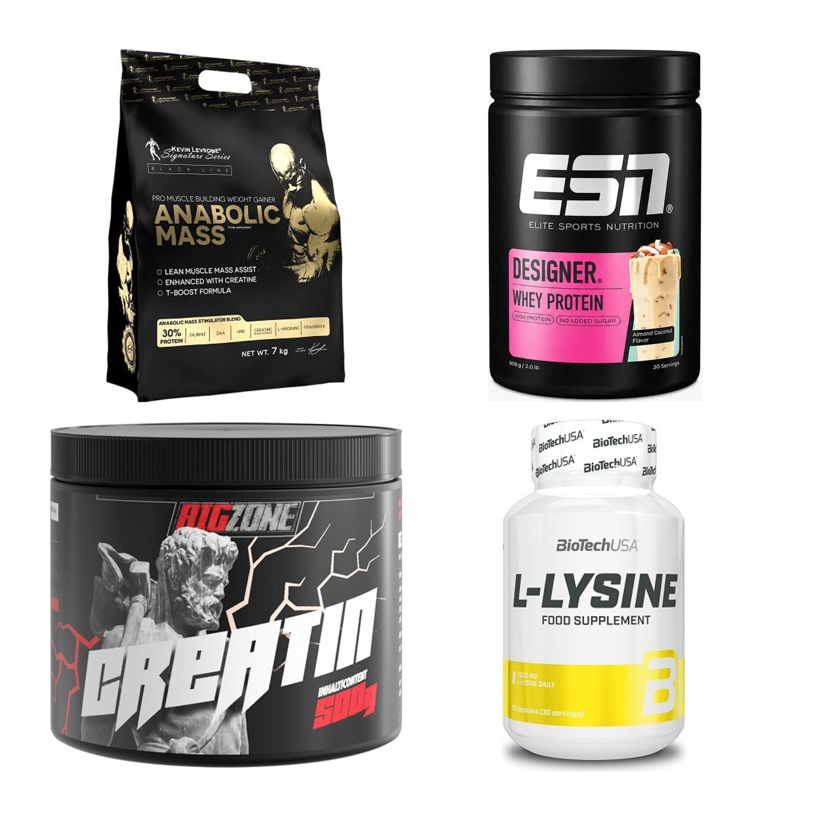 Masseaufbau für Fortgeschrittene: Kevin Levrone Anabolic + 3 weitere – alle enthaltenen Artikel