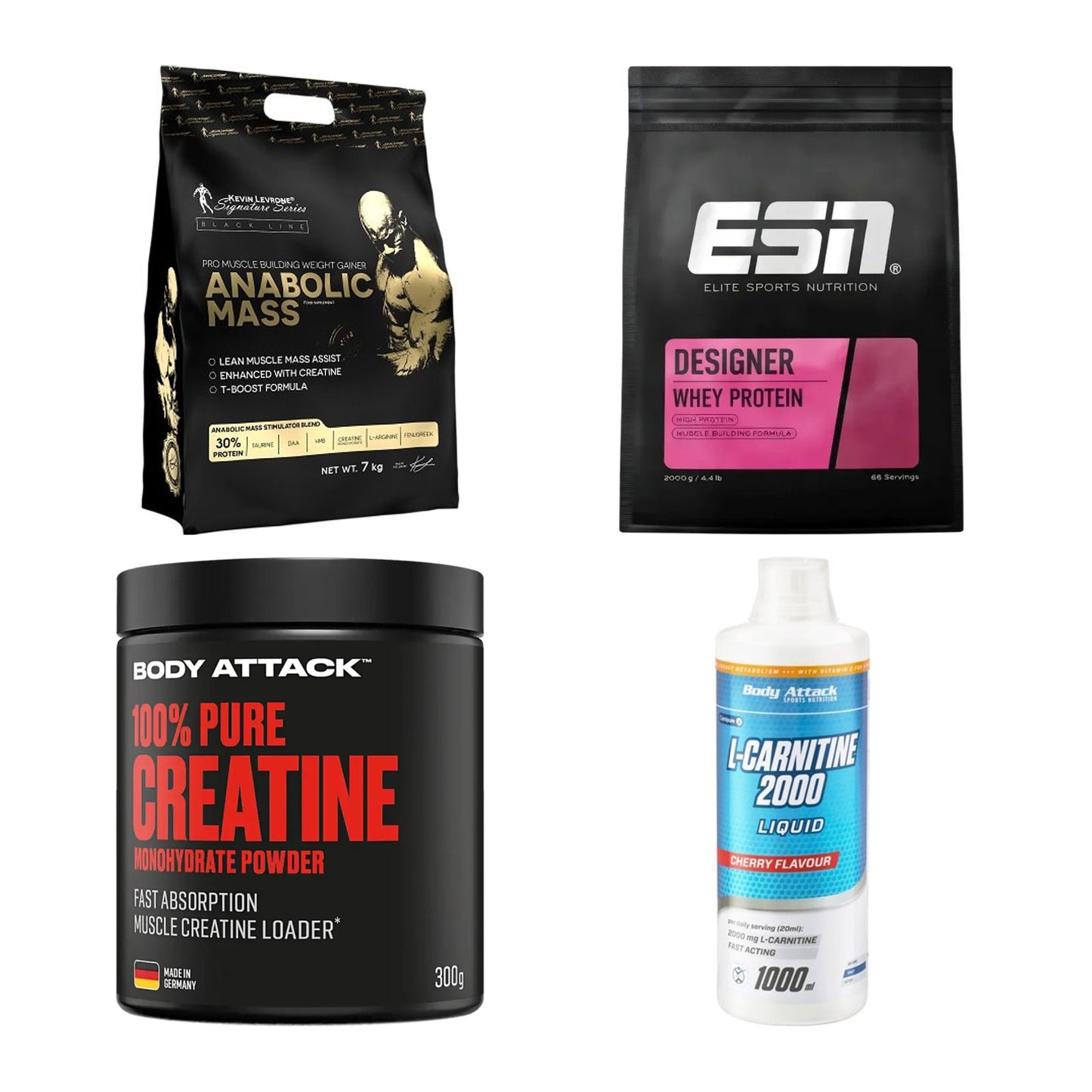 Masseaufbau für Fortgeschrittene: Kevin Levrone Anabolic + 3 weitere – alle enthaltenen Artikel