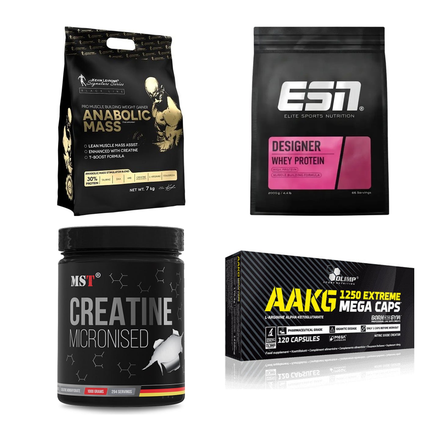 Masseaufbau für Fortgeschrittene: Kevin Levrone Anabolic + 3 weitere – alle enthaltenen Artikel