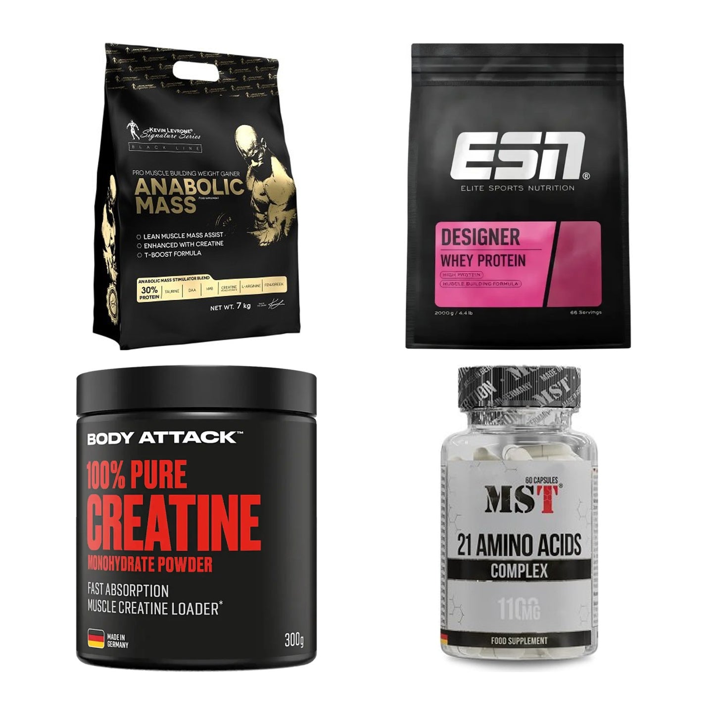 Masseaufbau für Fortgeschrittene: Kevin Levrone Anabolic + 3 weitere – alle enthaltenen Artikel
