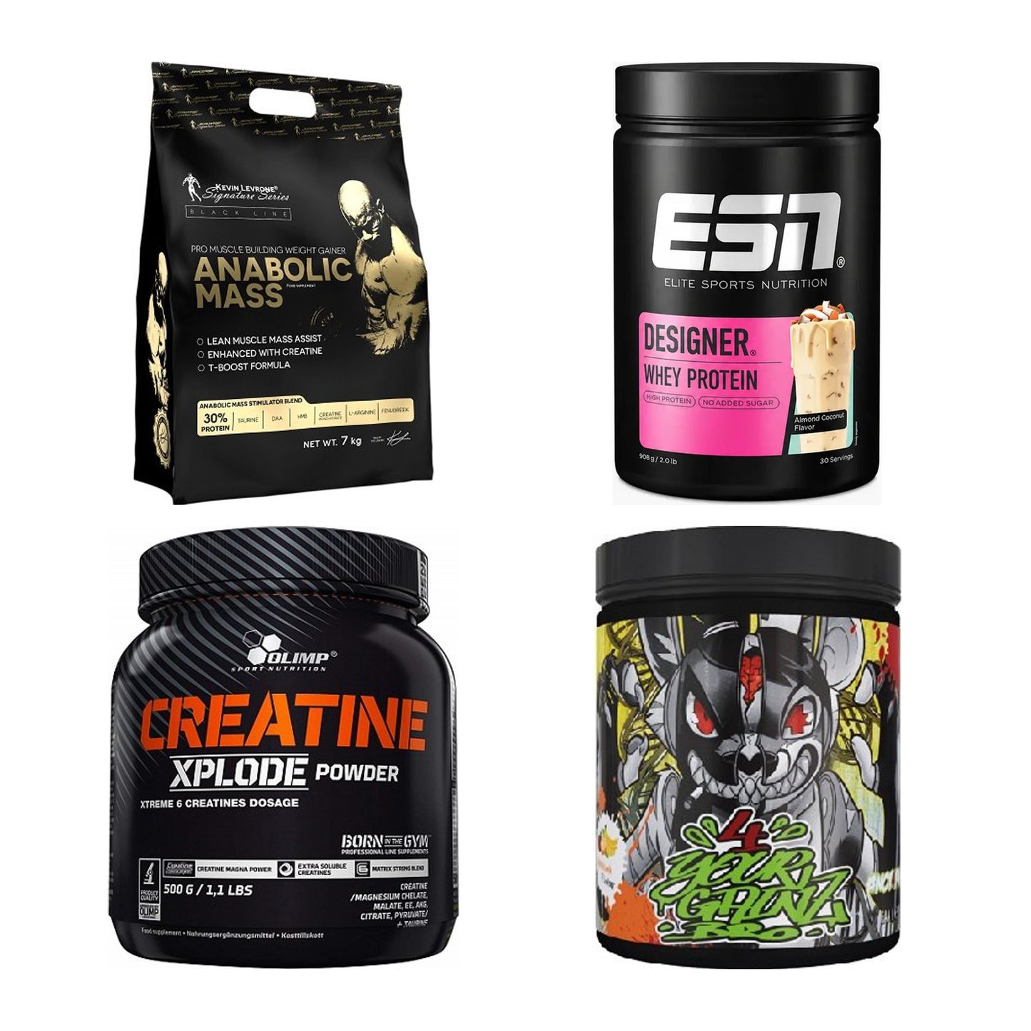 Masseaufbau für Fortgeschrittene: Kevin Levrone Anabolic + 3 weitere – alle enthaltenen Artikel