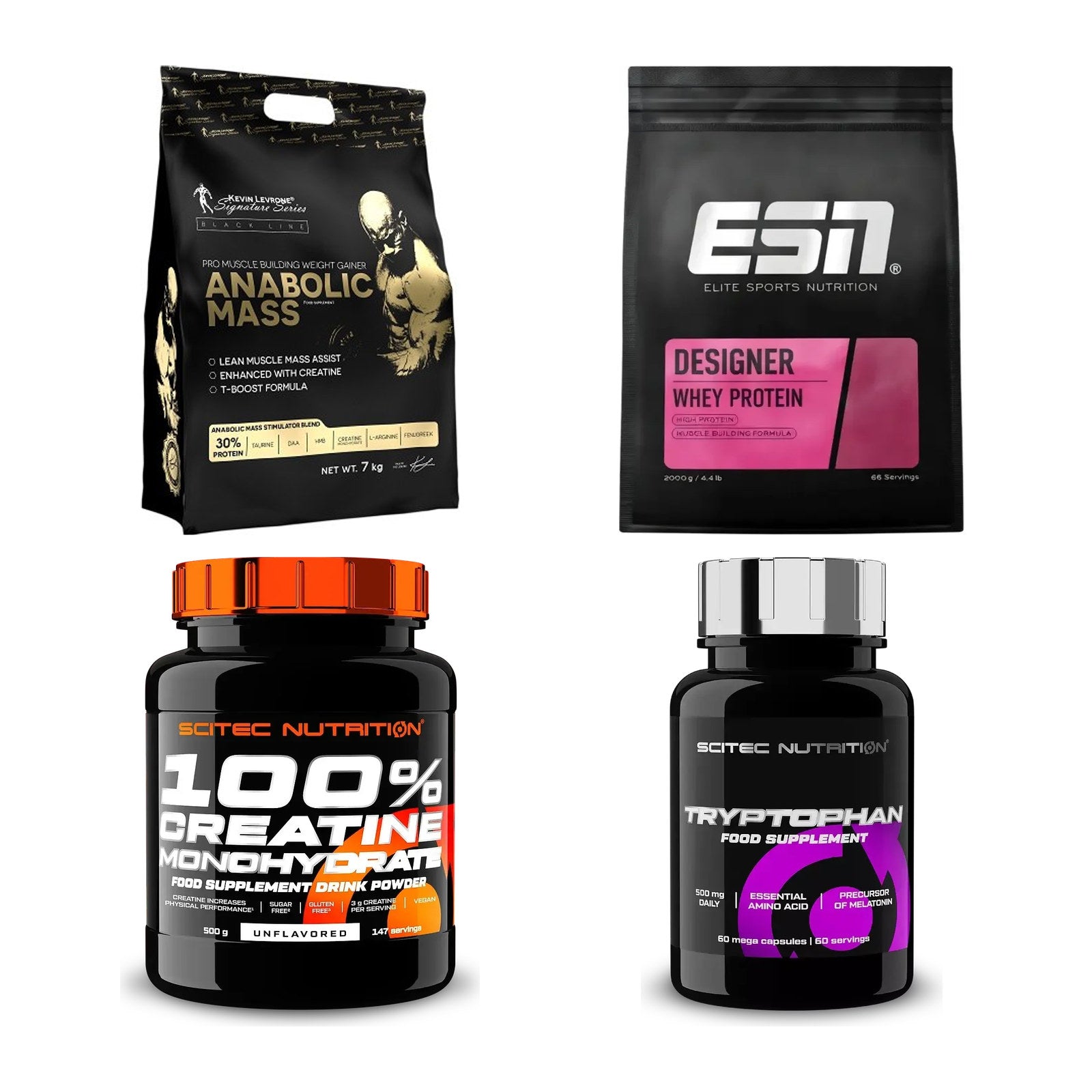 Masseaufbau für Fortgeschrittene: Kevin Levrone Anabolic + 3 weitere – alle enthaltenen Artikel