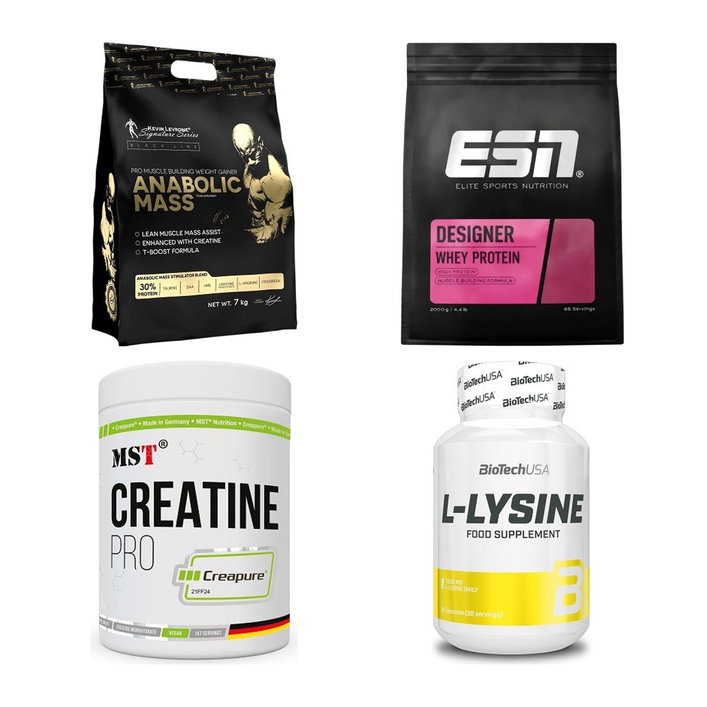 Masseaufbau für Fortgeschrittene: Kevin Levrone Anabolic + 3 weitere – alle enthaltenen Artikel