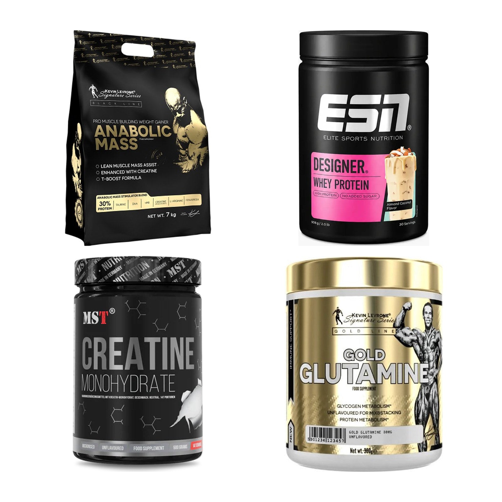 Masseaufbau für Fortgeschrittene: Kevin Levrone Anabolic + 3 weitere – alle enthaltenen Artikel