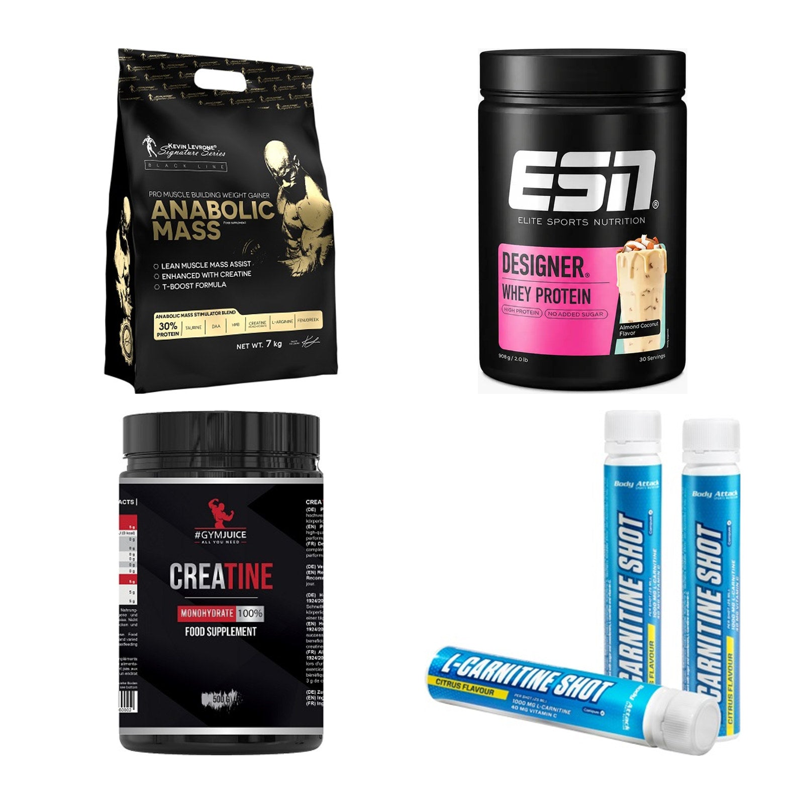 Masseaufbau für Fortgeschrittene: Kevin Levrone Anabolic + 3 weitere – alle enthaltenen Artikel