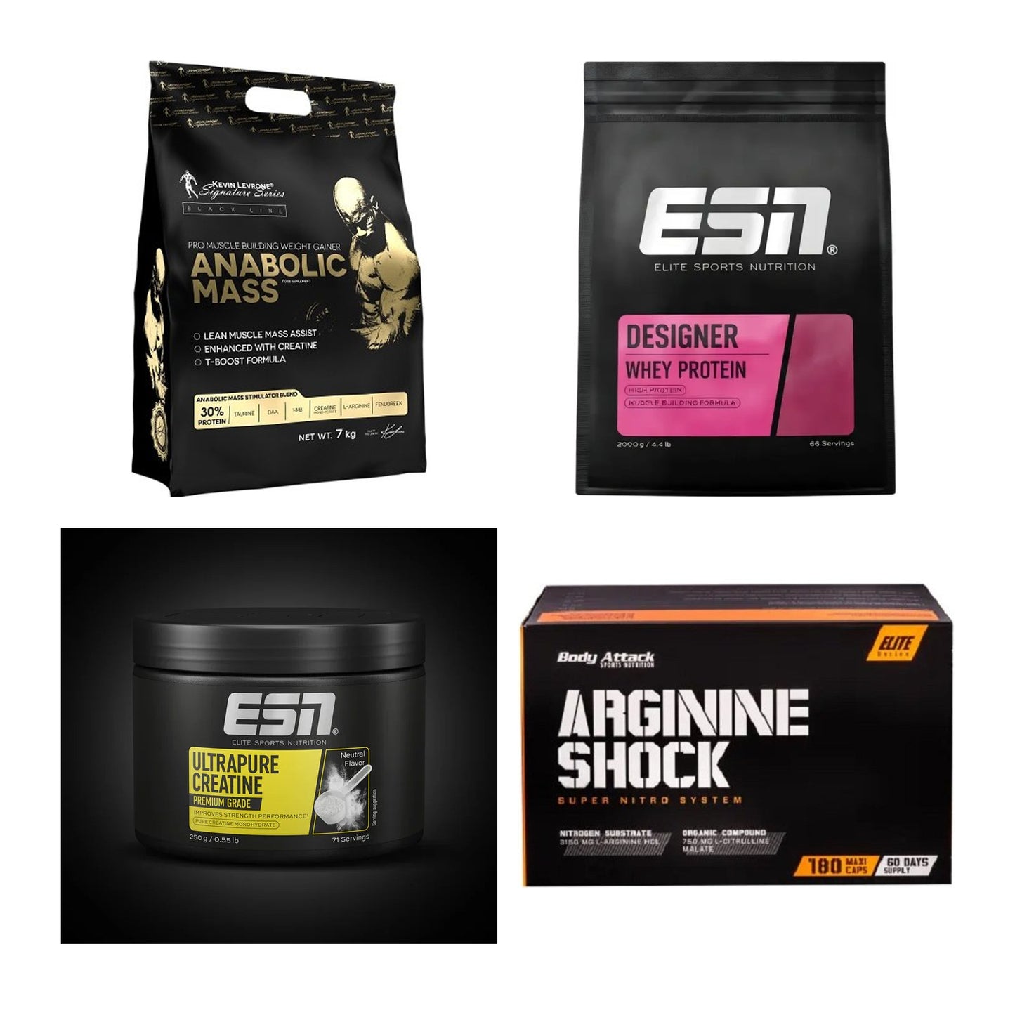 Masseaufbau für Fortgeschrittene: Kevin Levrone Anabolic + 3 weitere – alle enthaltenen Artikel