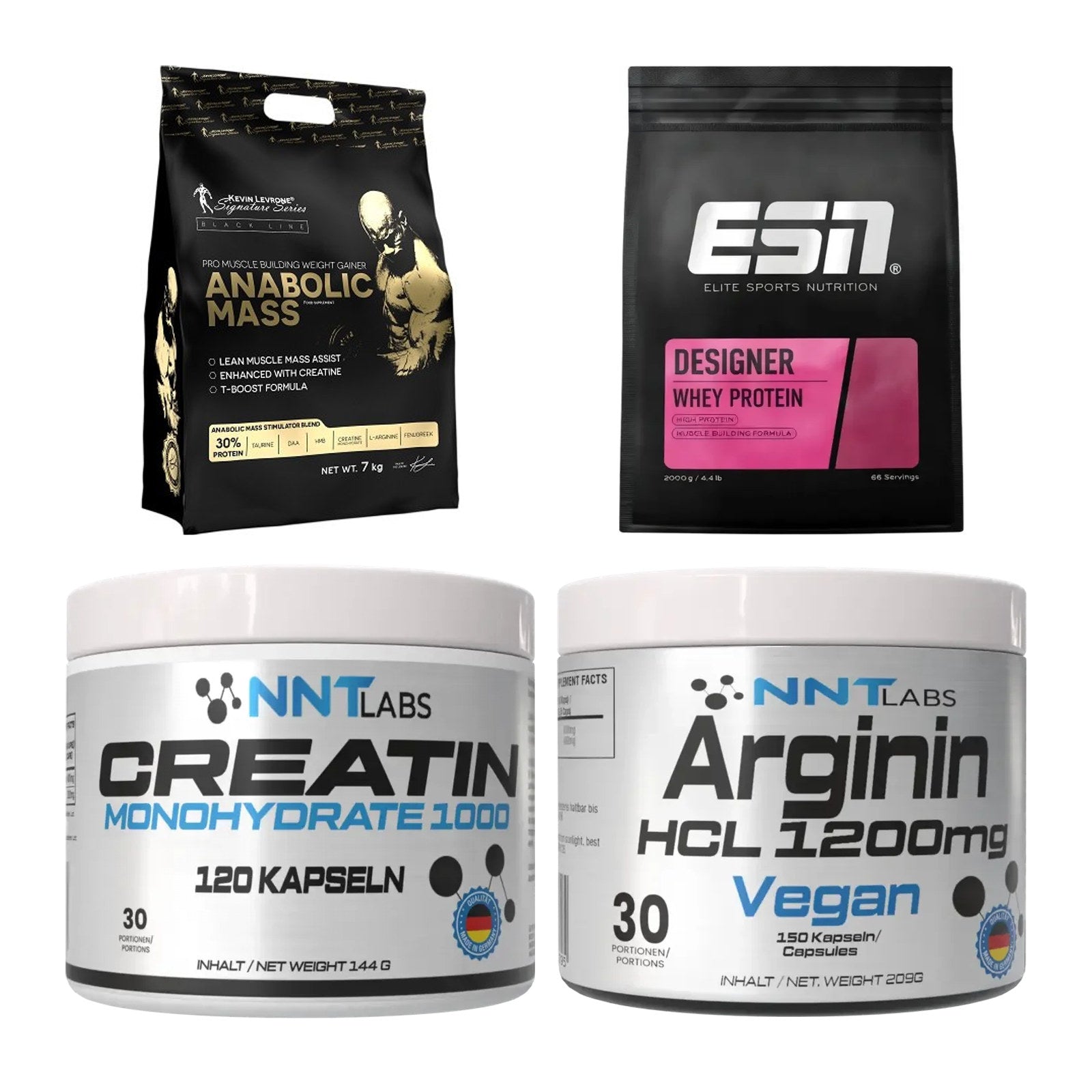 Masseaufbau für Fortgeschrittene: Kevin Levrone Anabolic + 3 weitere – alle enthaltenen Artikel