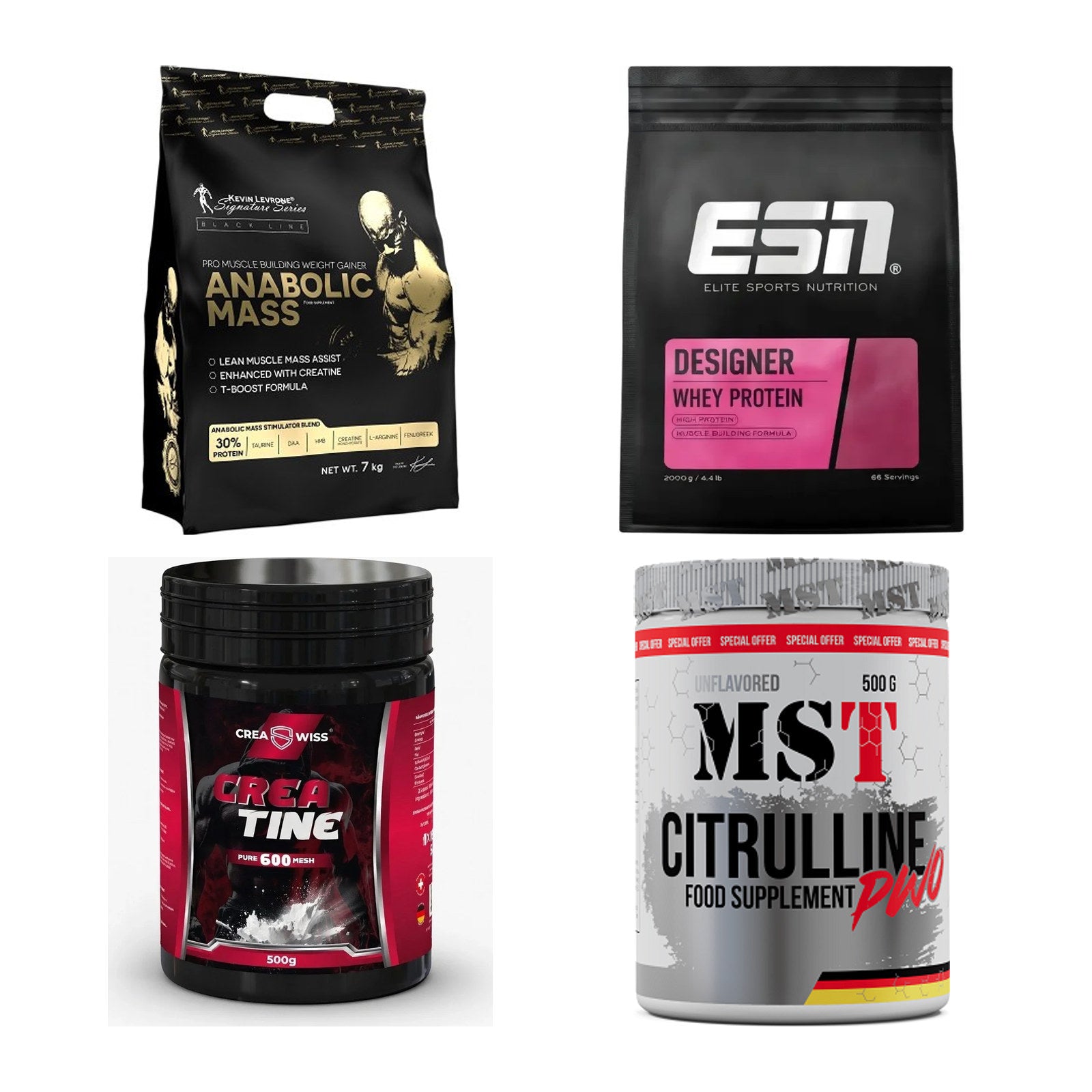 Masseaufbau für Fortgeschrittene: Kevin Levrone Anabolic + 3 weitere – alle enthaltenen Artikel