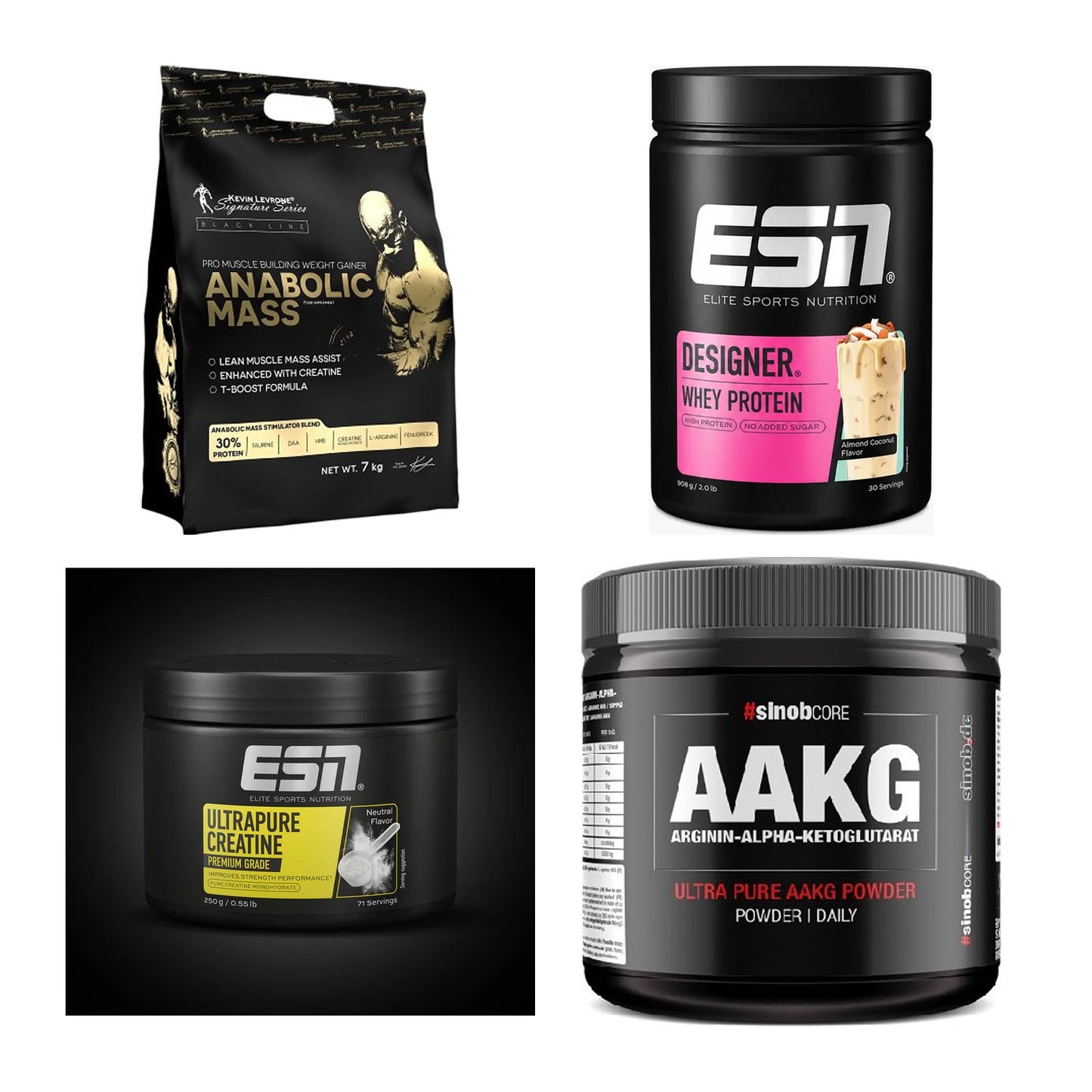 Masseaufbau für Fortgeschrittene: Kevin Levrone Anabolic + 3 weitere – alle enthaltenen Artikel
