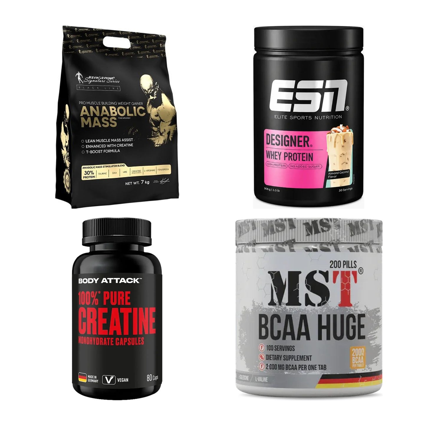 Masseaufbau für Fortgeschrittene: Kevin Levrone Anabolic + 3 weitere – alle enthaltenen Artikel