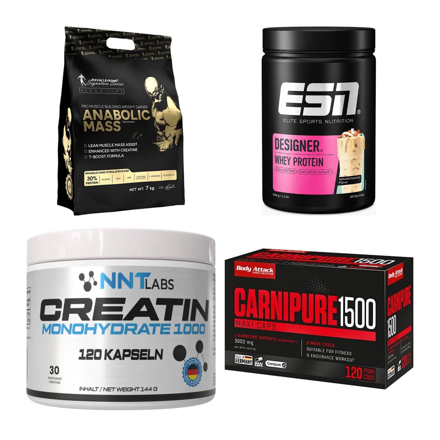 Masseaufbau für Fortgeschrittene: Kevin Levrone Anabolic + 3 weitere – alle enthaltenen Artikel