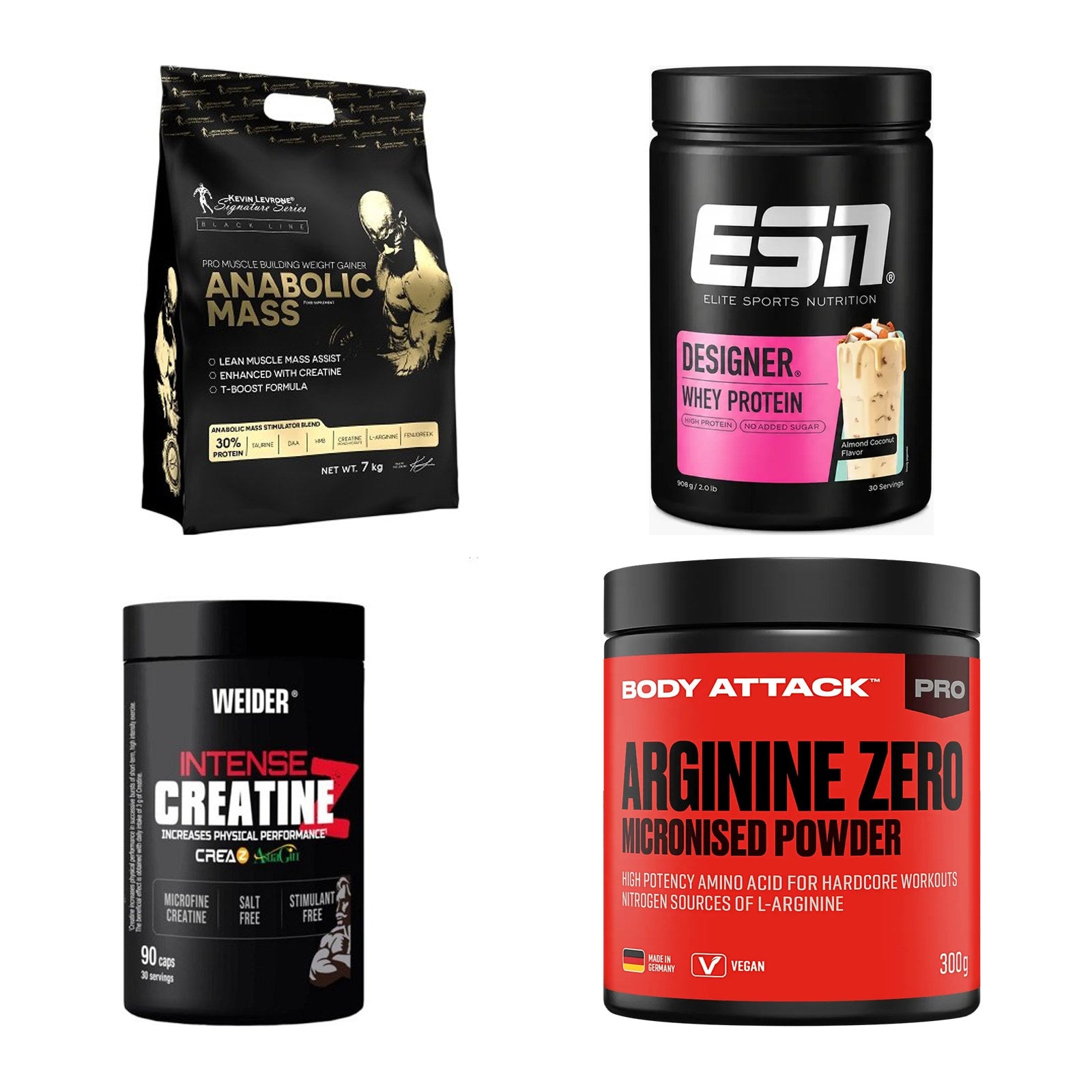 Masseaufbau für Fortgeschrittene: Kevin Levrone Anabolic + 3 weitere – alle enthaltenen Artikel
