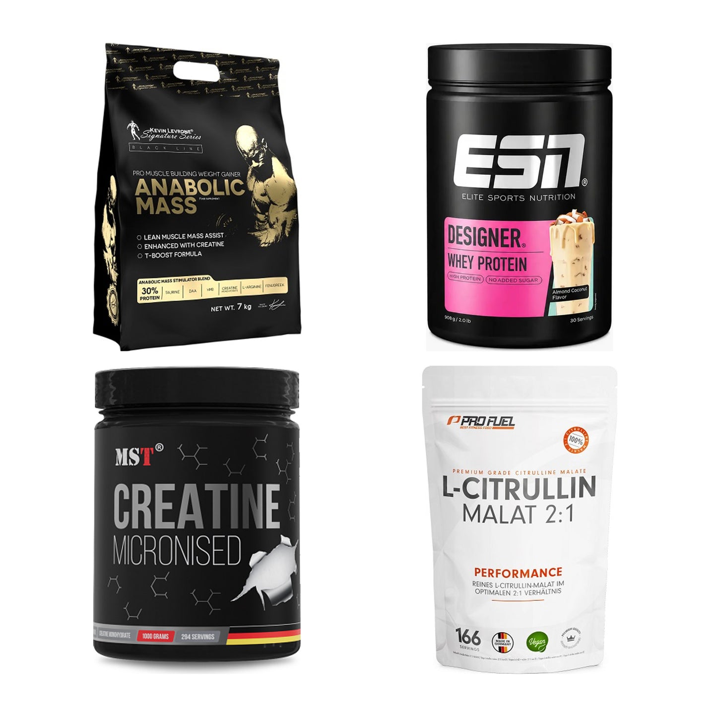Masseaufbau für Fortgeschrittene: Kevin Levrone Anabolic + 3 weitere – alle enthaltenen Artikel