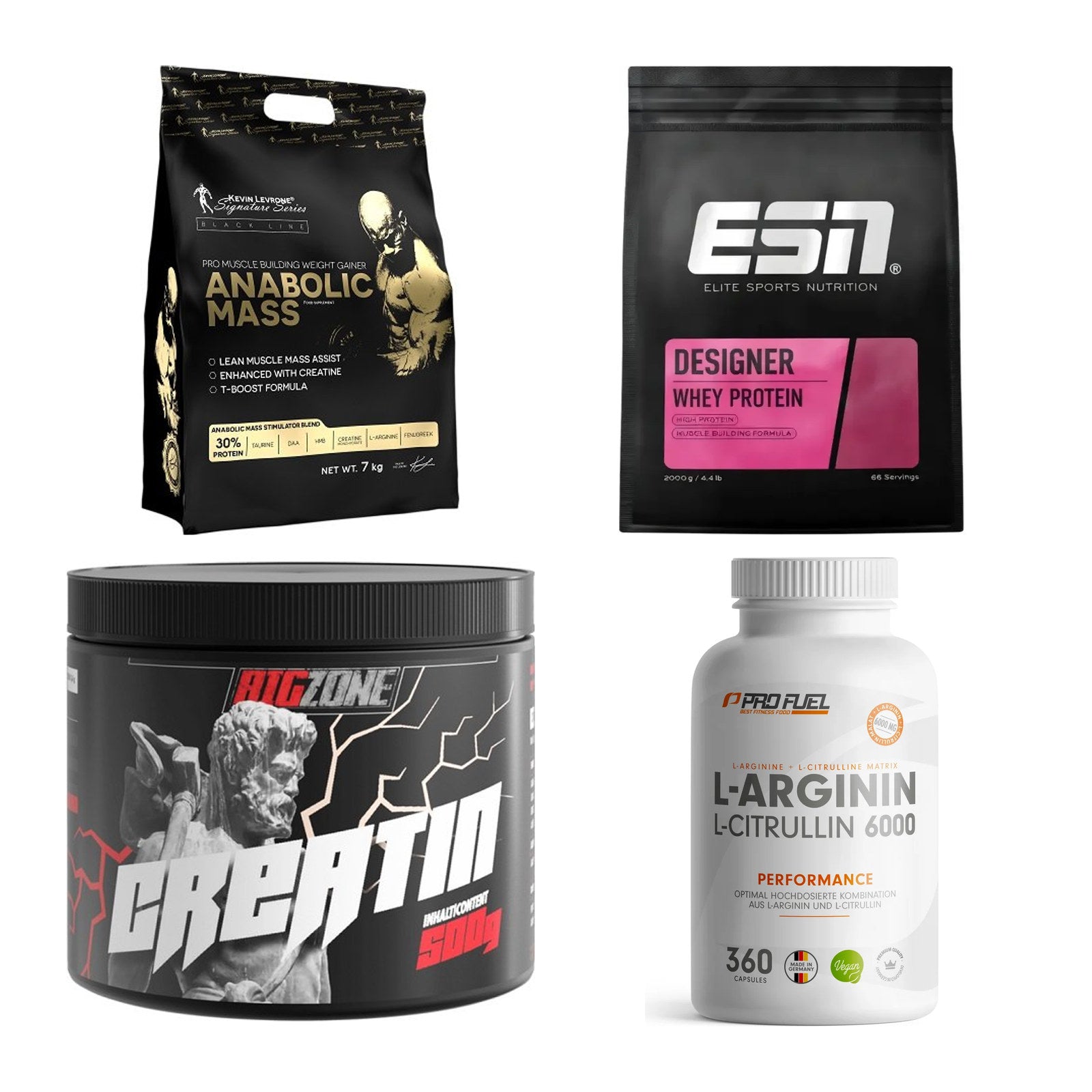 Masseaufbau für Fortgeschrittene: Kevin Levrone Anabolic + 3 weitere – alle enthaltenen Artikel