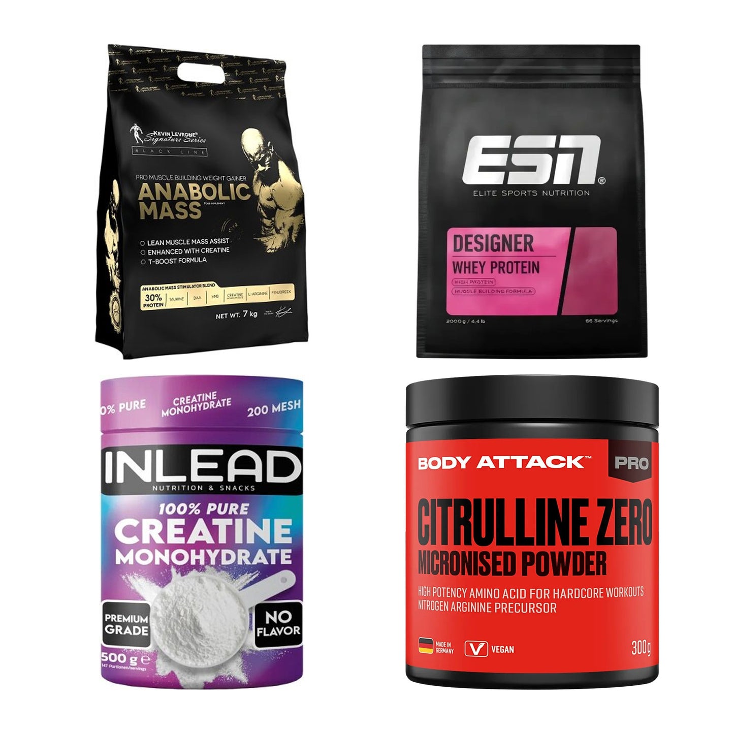Masseaufbau für Fortgeschrittene: Kevin Levrone Anabolic + 3 weitere – alle enthaltenen Artikel